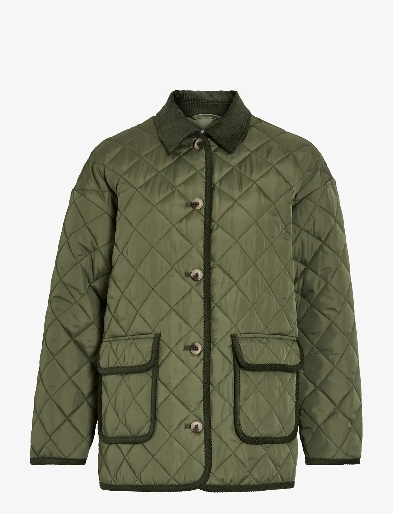 Vila - VIANGO L/S JACKET/TB - quiltade jackor - olivine - 1