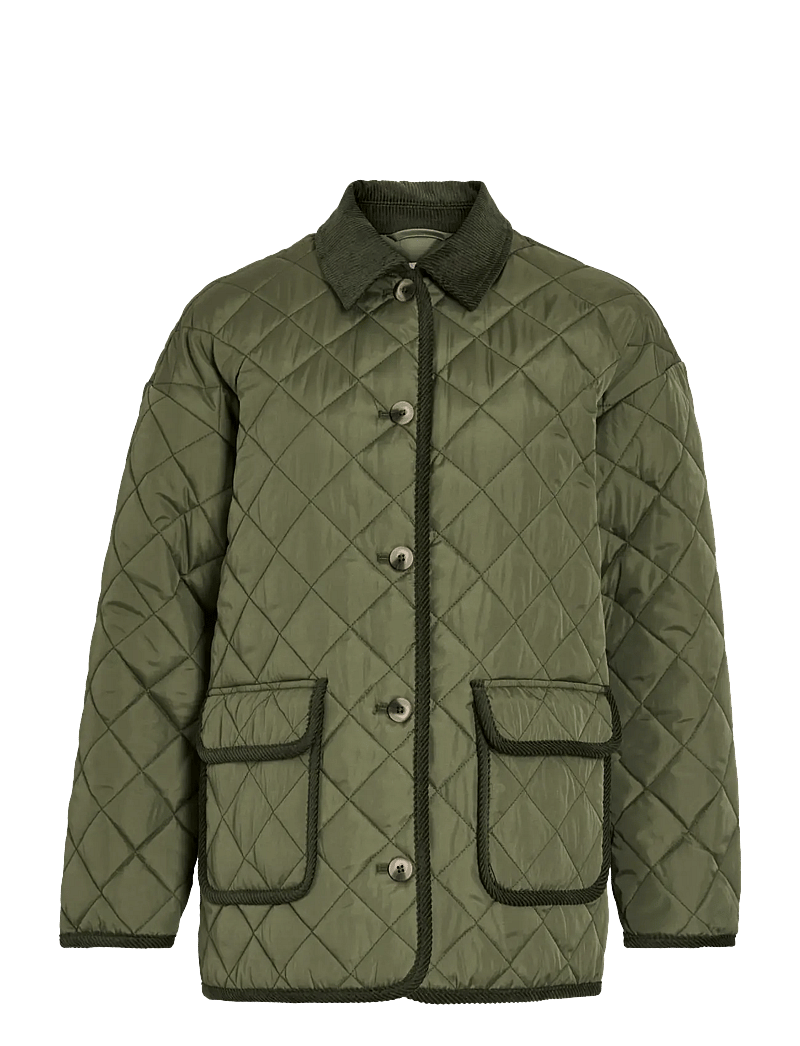 Vila - VIANGO L/S JACKET/TB - vårjackor - olivine - 1