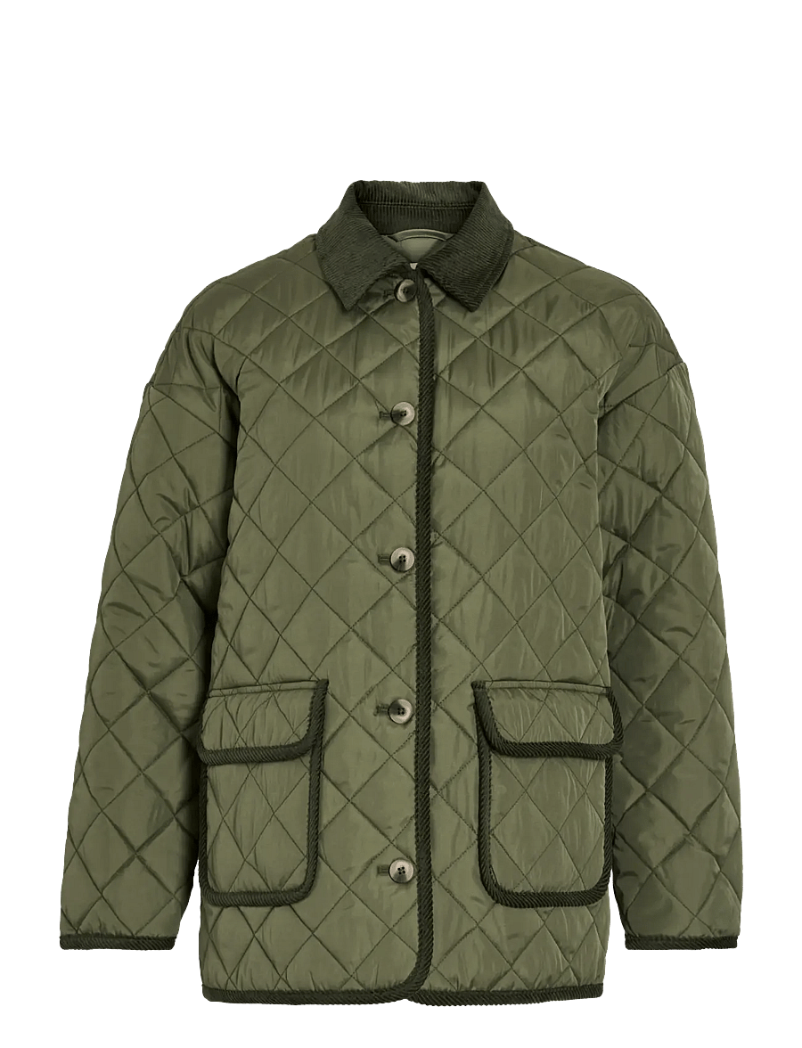Vila - VIANGO L/S JACKET/TB - quilted jakker - olivine - 1