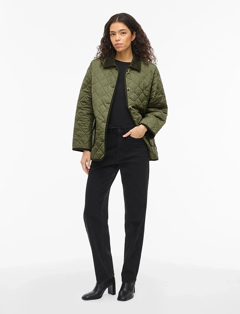 Vila - VIANGO L/S JACKET/TB - vårjackor - olivine - 4