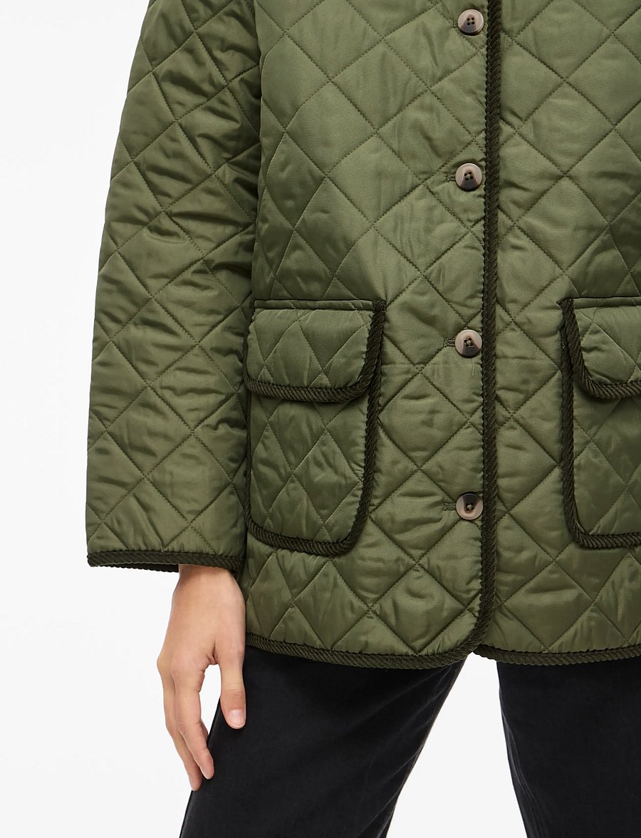 Vila - VIANGO L/S JACKET/TB - quilted jakker - olivine - 5