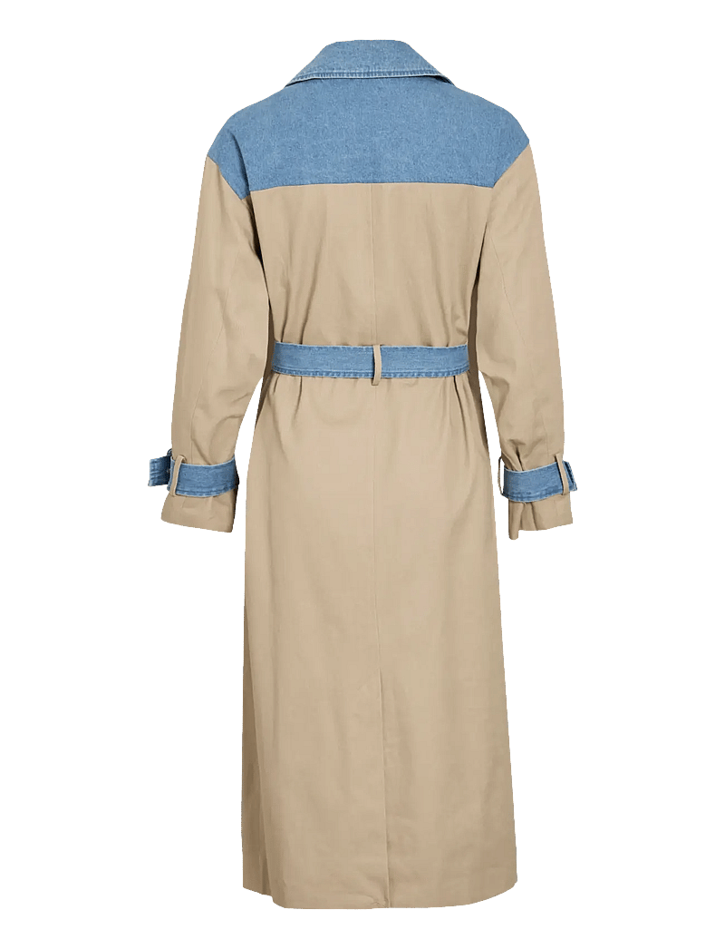 Vila - VIBERA L/S CONTRAST DENIM TRENCHCOAT - trenchcoats - medium blue denim - 2