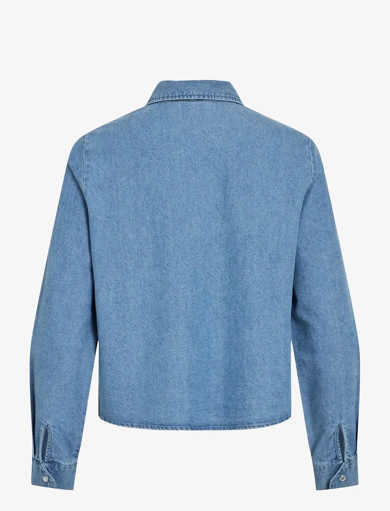 Vila - VICONGA L/S BOW DENIM SHIRT - denimskjorter - light blue denim - 2