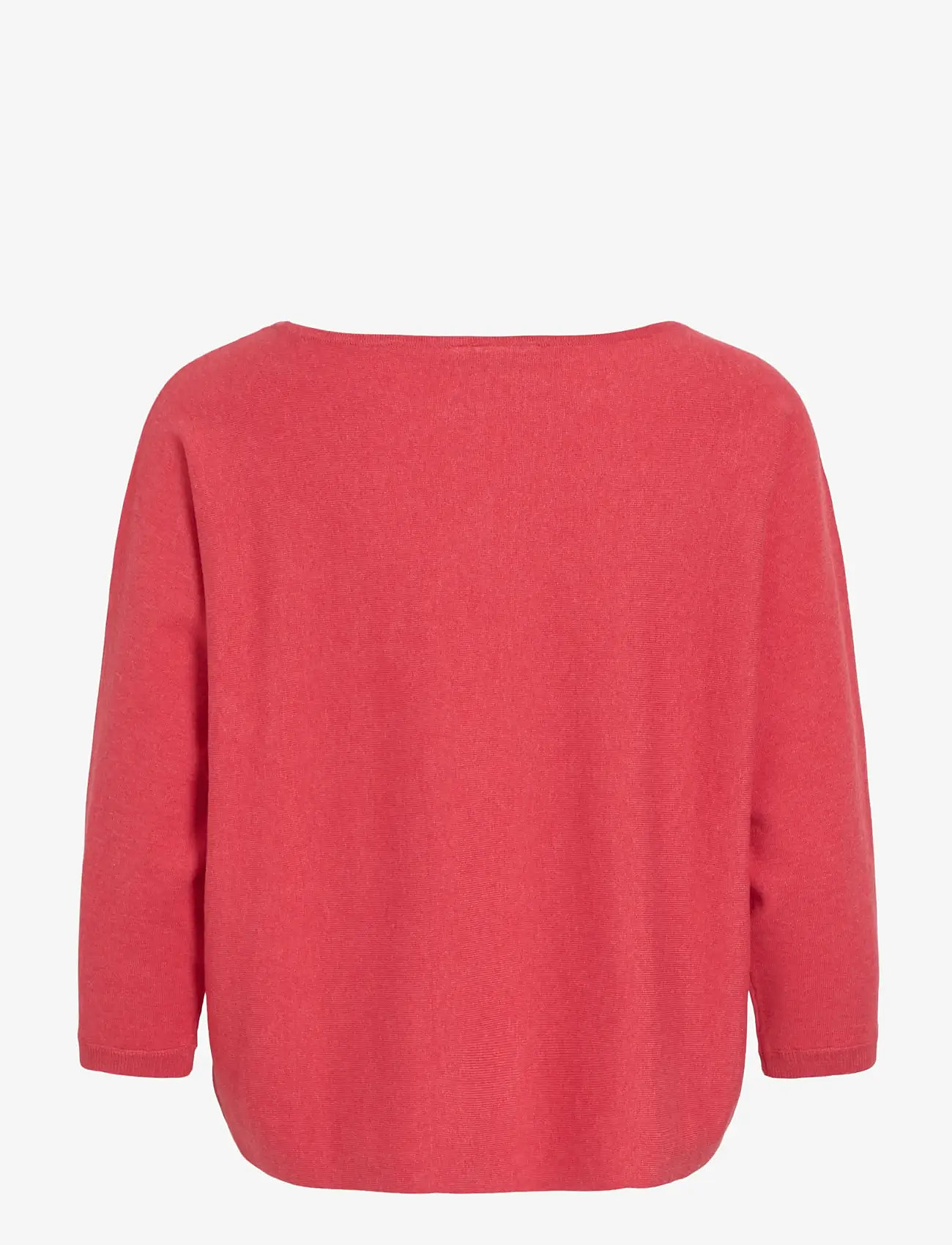Vila - VIMALU BOATNECK 3/4 SLEEVE KNIT TOP-NOOS - pullover - hibiscus - 2
