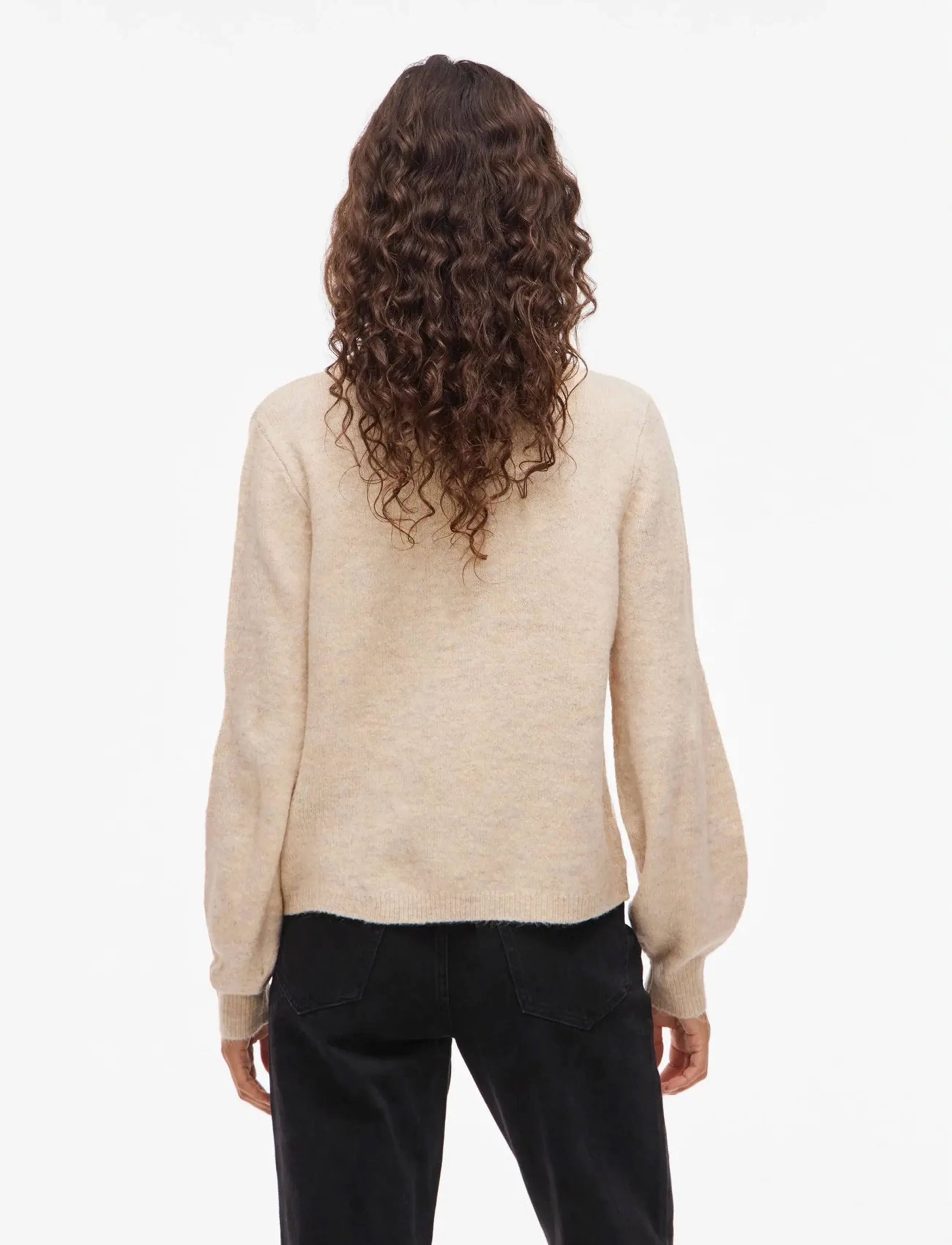 Vila - VIGLADYS O-NECK L/S KNIT CARDIGAN/TES - super light natural melan - 3