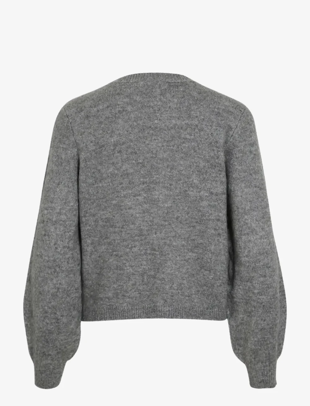 Vila - VIGLADYS O-NECK L/S KNIT CARDIGAN/TES - koftor - medium grey melange - 2