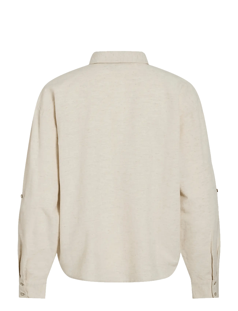 Vila - VIPRISILLA L/S LOOSE SHIRT - NOOS - long-sleeved shirts - super light natural melan - 2