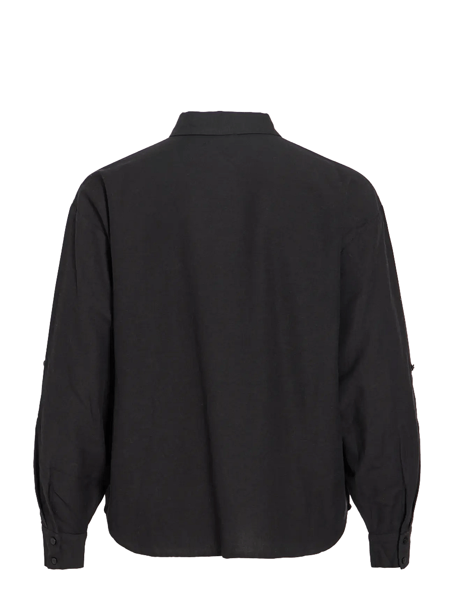 Vila - VIPRISILLA L/S LOOSE SHIRT - NOOS - langärmlige hemden - black beauty - 2