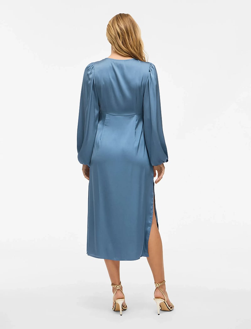 Vila - VISCHASTA L/S CUT OUT MIDI DRESS - cocktailklänningar - vintage indigo - 3