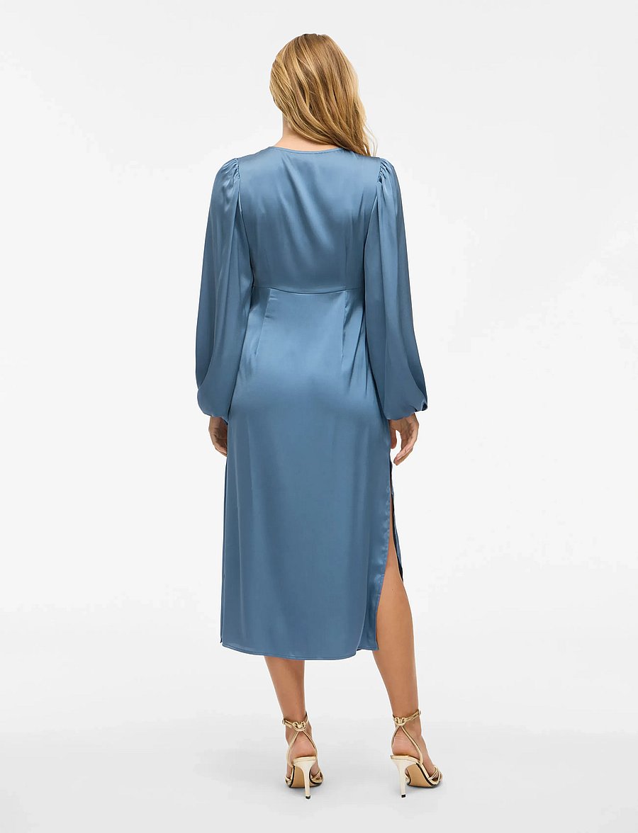 Vila - VISCHASTA L/S CUT OUT MIDI DRESS - robes de cocktail - vintage indigo - 3