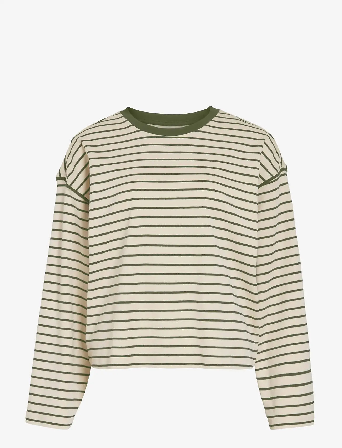 Vila - VISINNY O-NECK L/S TOP/PB - topi ar garām piedurknēm - birch - 0