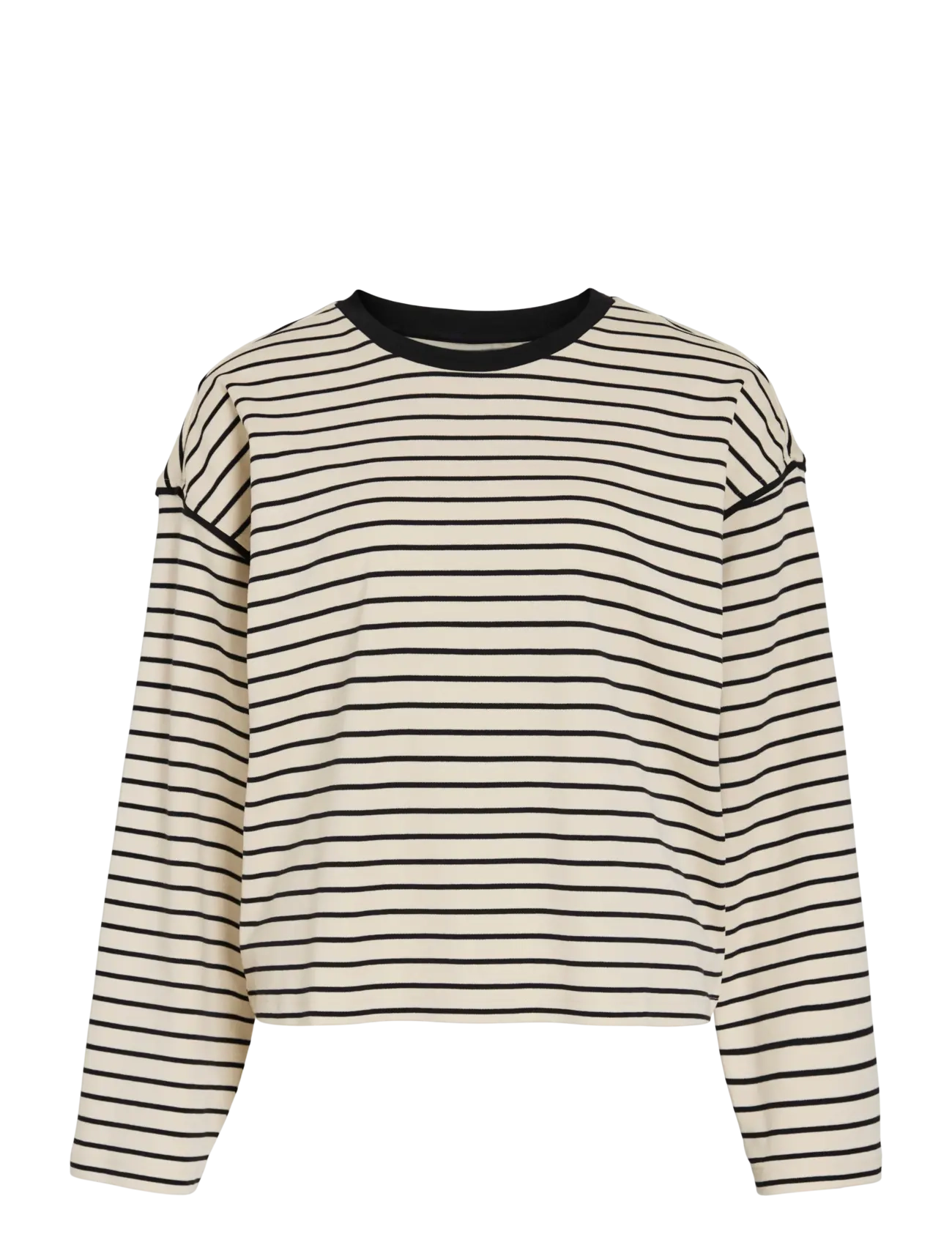 Vila VISINNY O-NECK L/S TOP/PB - Transitional Layering - BIRCH / black