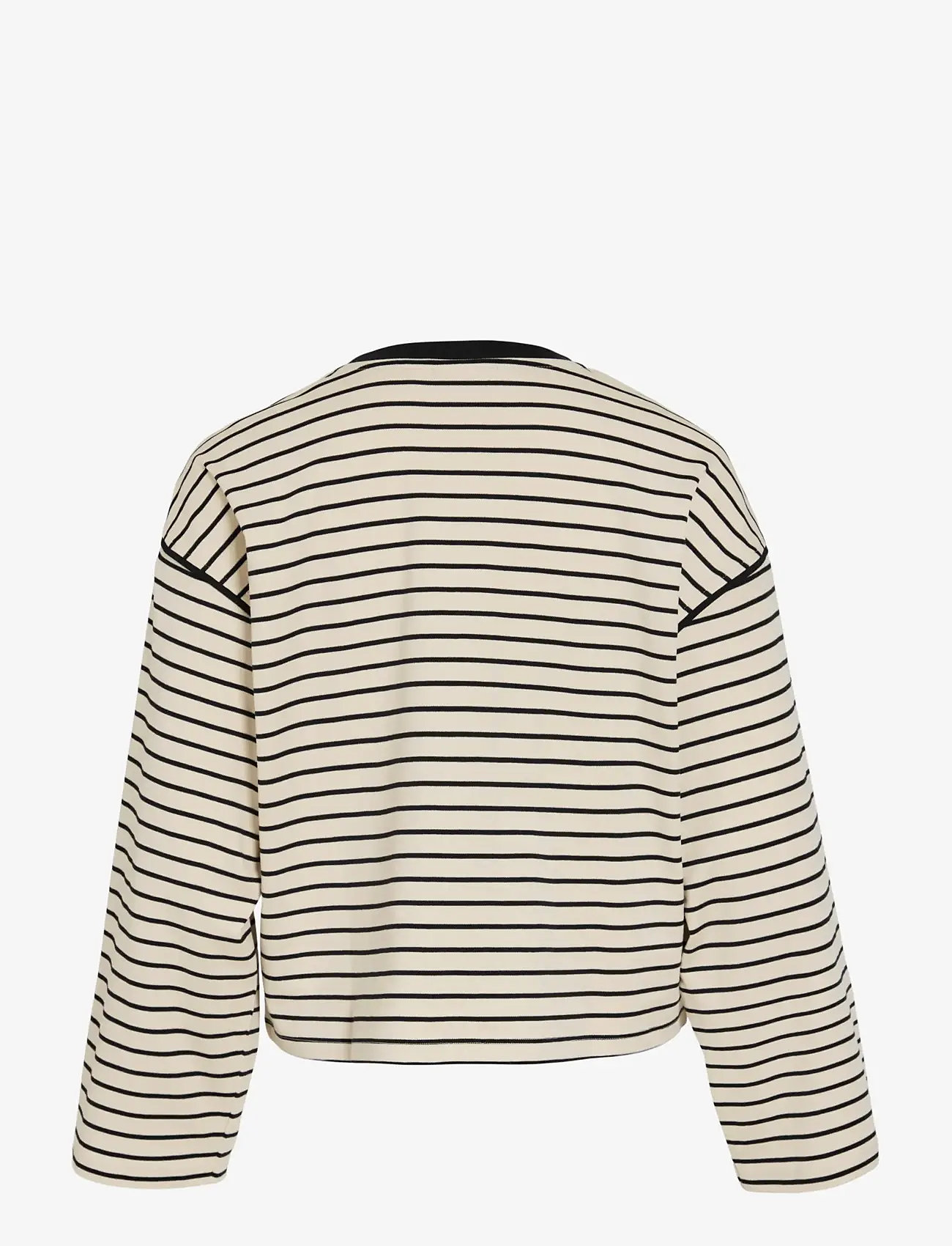 Vila - VISINNY O-NECK L/S TOP/PB - langärmlige tops - birch - 2