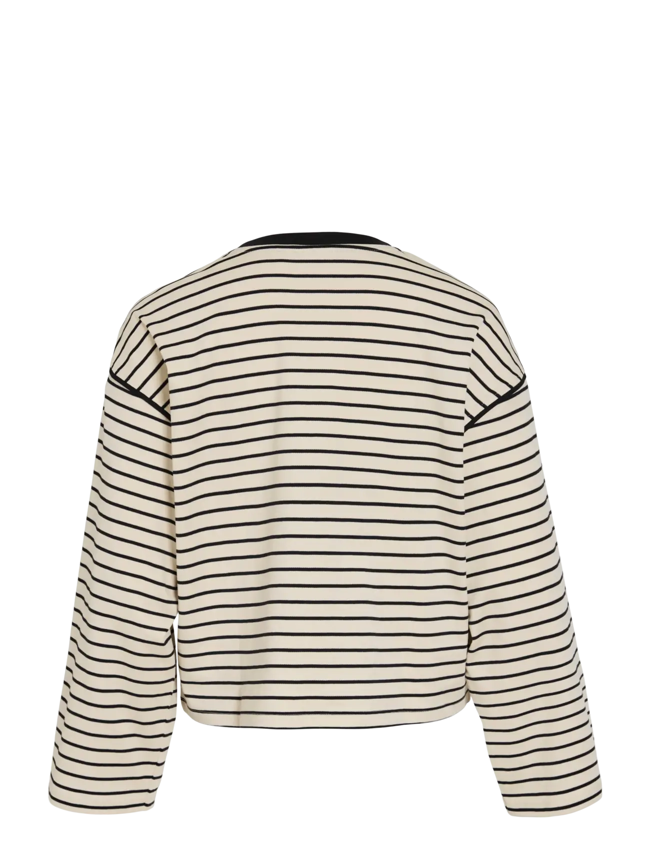 Vila - VISINNY O-NECK L/S TOP/PB - långärmade toppar - birch - 2