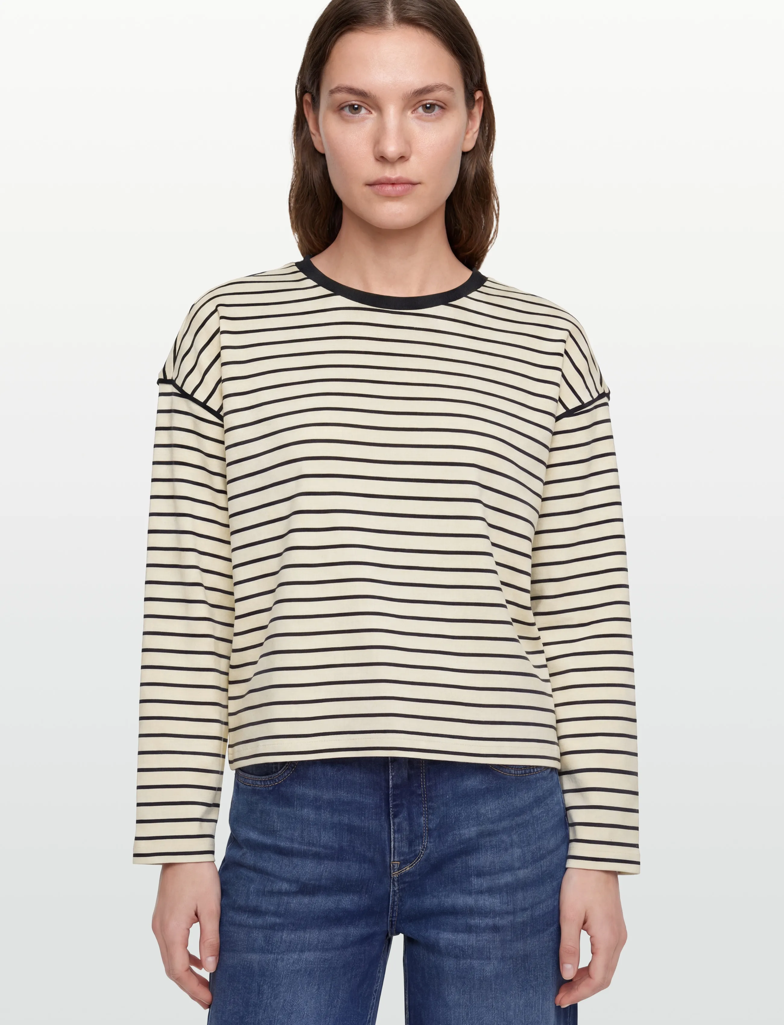 Vila - VISINNY O-NECK L/S TOP/PB - långärmade toppar - birch - 3