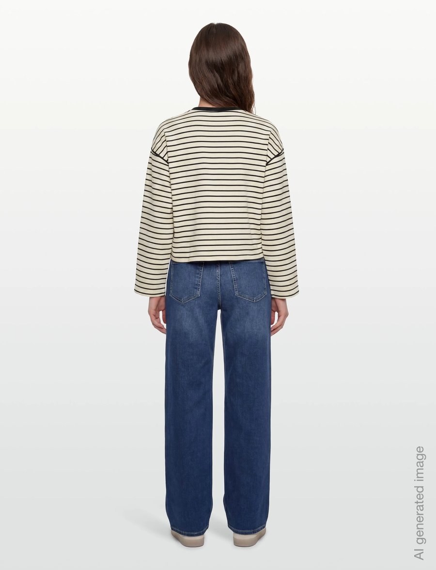 Vila - VISINNY O-NECK L/S TOP/PB - langärmlige tops - birch - 4