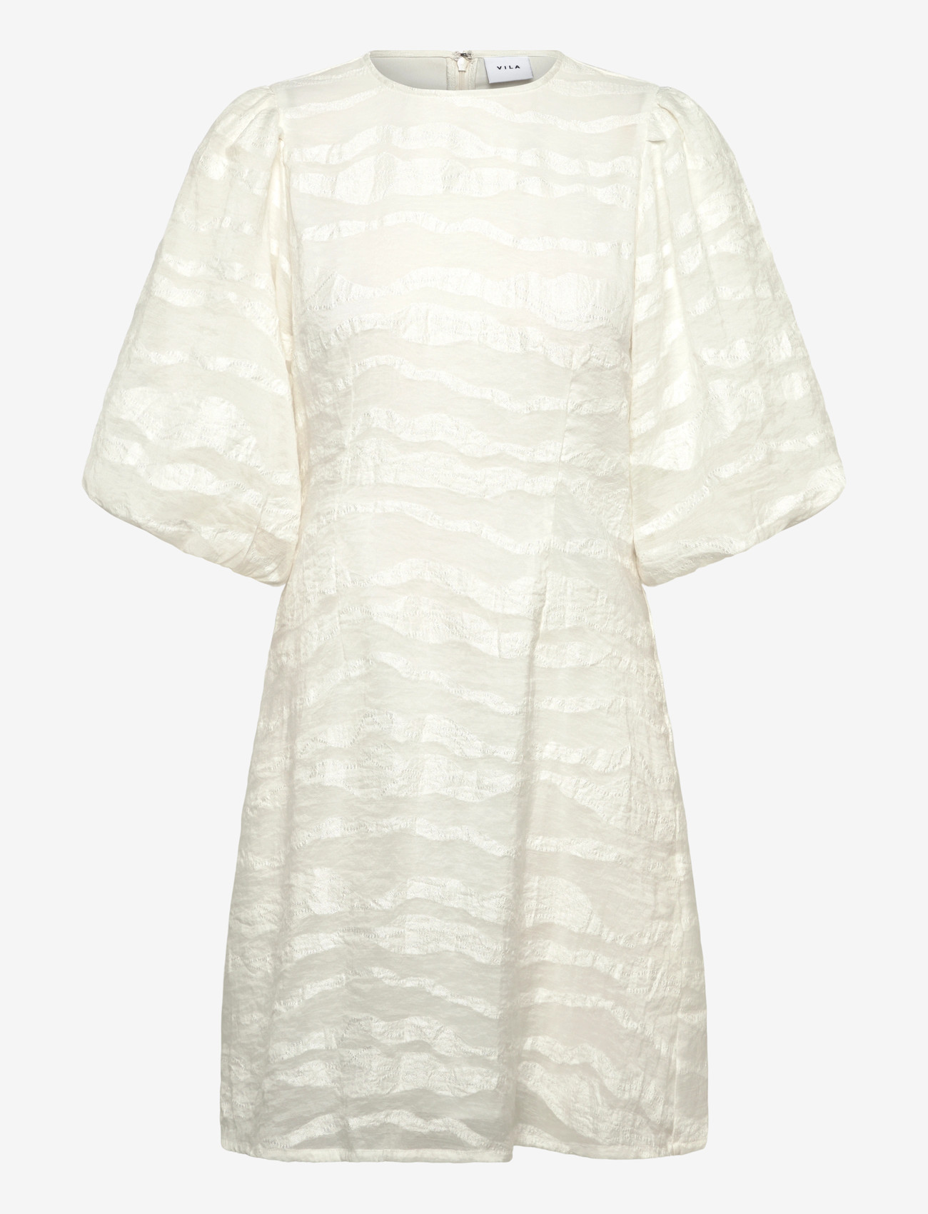 Vila - VIHALLI 2/4 VOLUME SLEEVE DRESS - korte kjoler - cloud dancer - 0