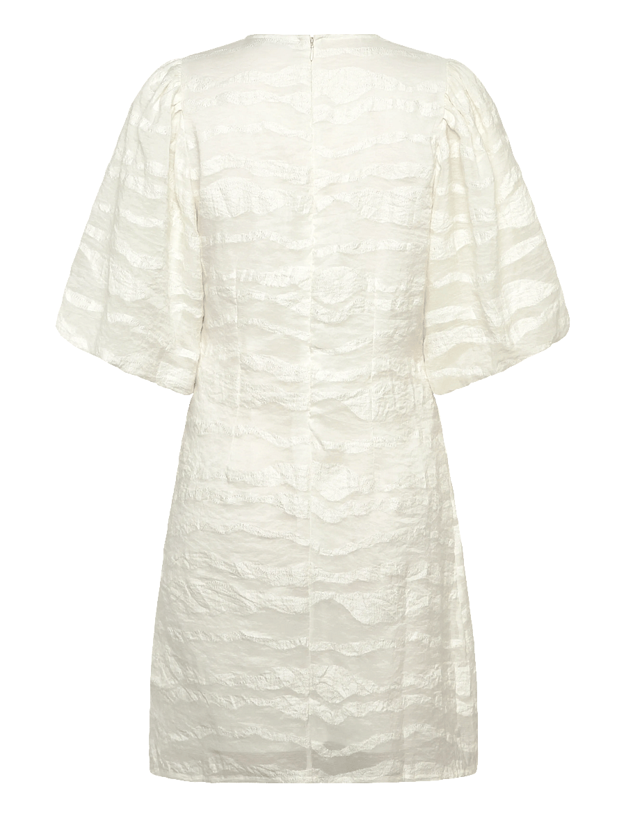 Vila - VIHALLI 2/4 VOLUME SLEEVE DRESS - sukienki krótkie - cloud dancer - 1