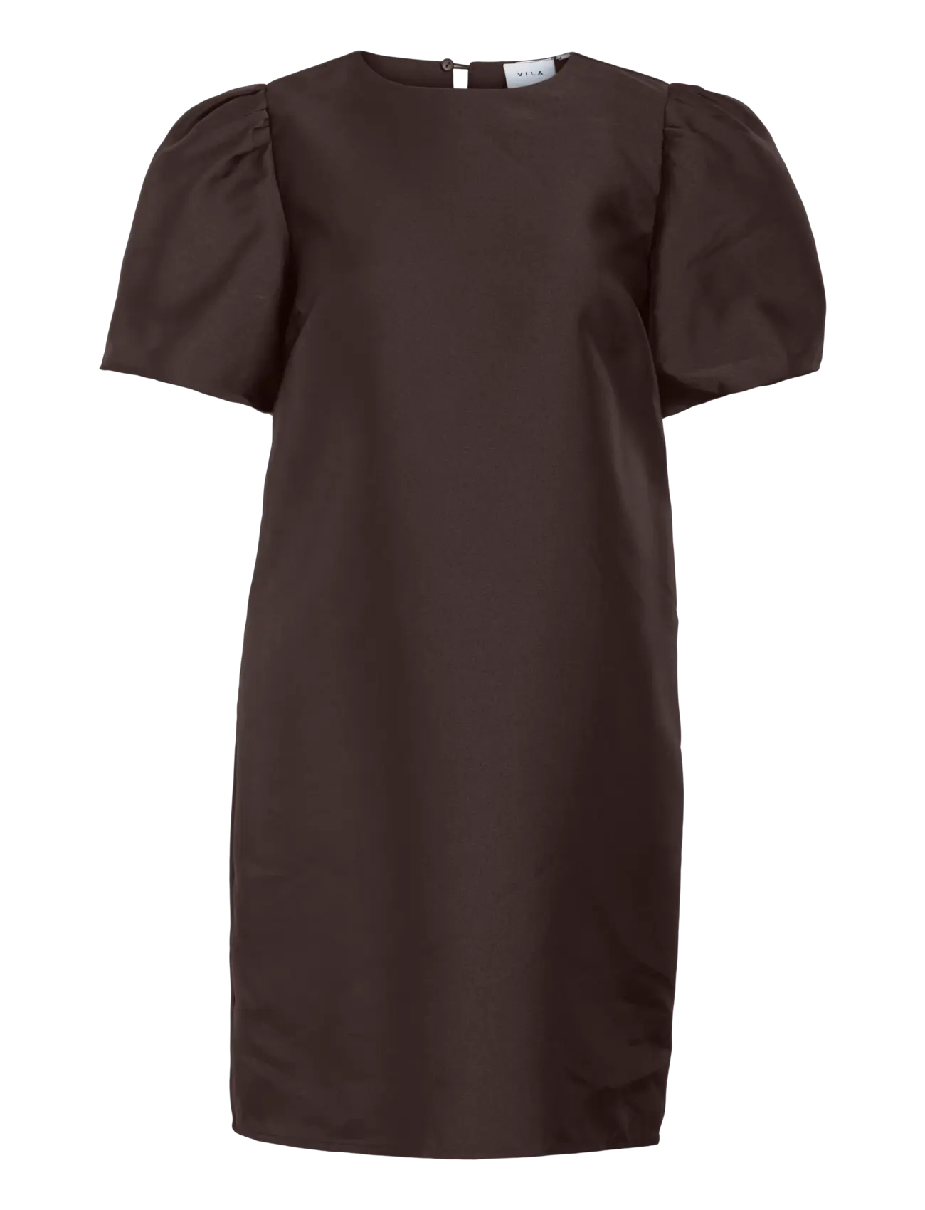 Vila VISHINA 2/4 O-NECK SHORT DRESS/1/PTY/KA - Festive Looks - COFFEE BEAN / brown