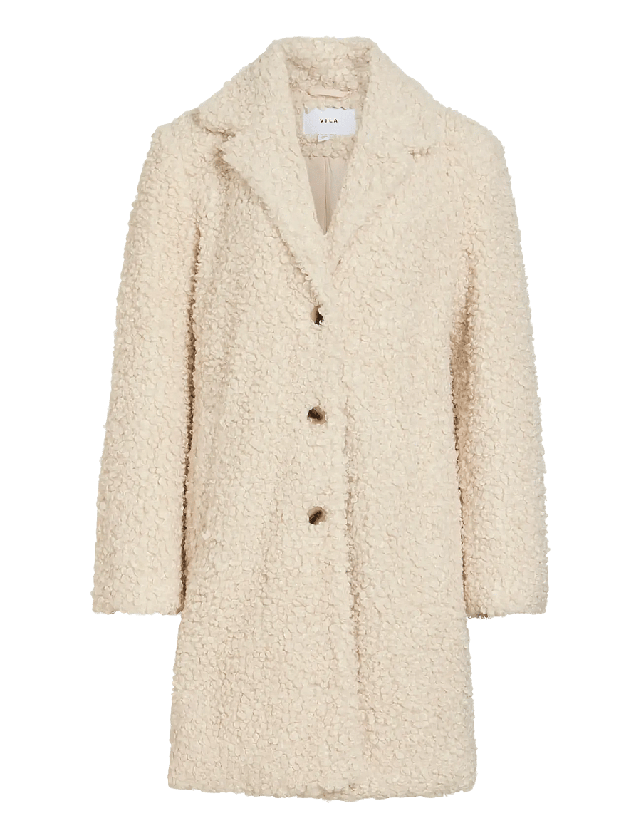 Vila - VIMAJDA L/S TEDDY JACKET /OTW - fuskpäls - birch - 1