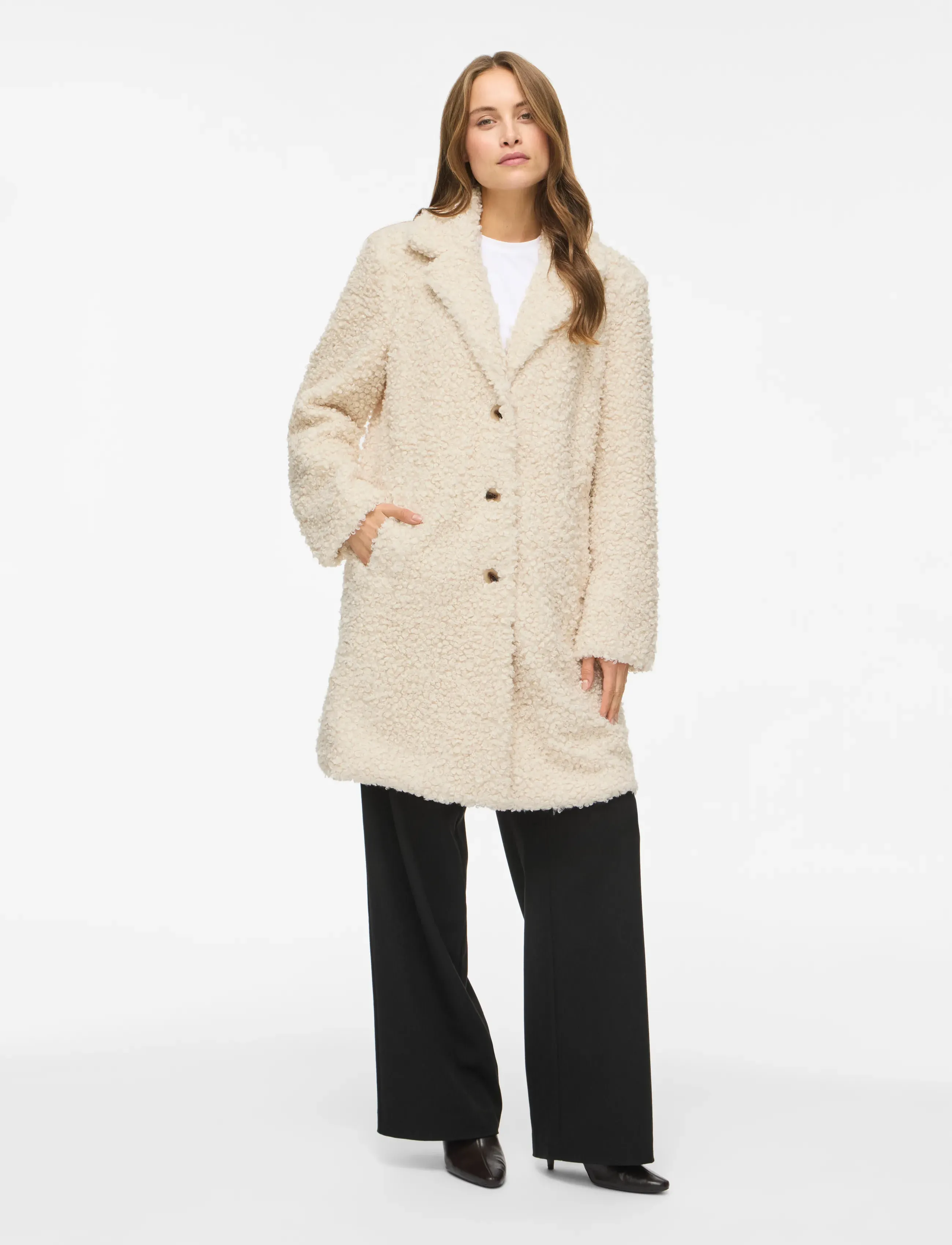 Vila - VIMAJDA L/S TEDDY JACKET /OTW - fuskpäls - birch - 4