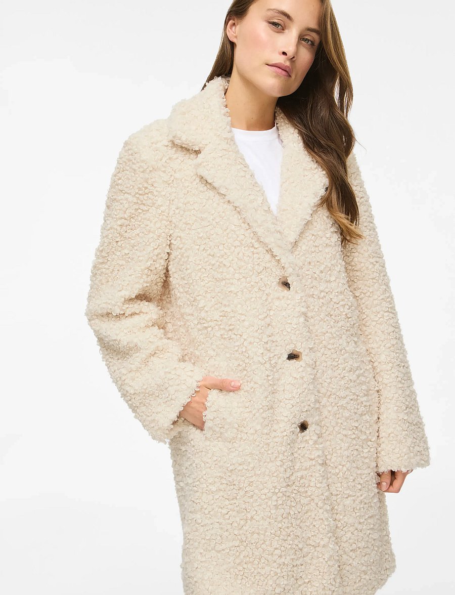Vila - VIMAJDA L/S TEDDY JACKET /OTW - fuskpäls - birch - 5