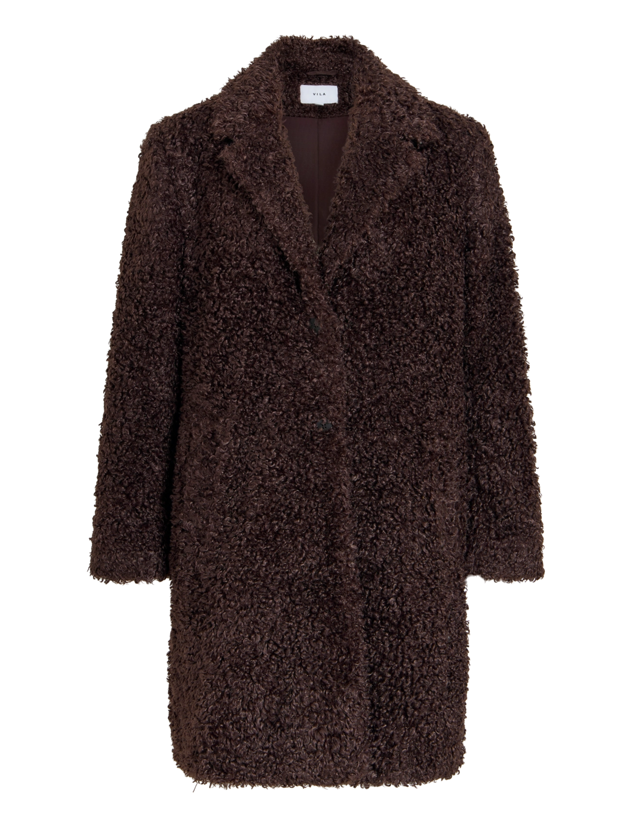 Vila VIMAJDA L/S TEDDY JACKET /OTW - Kappor - COFFEE BEAN / brown