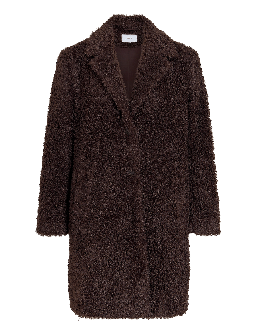 Vila - VIMAJDA L/S TEDDY JACKET /OTW - coffee bean - 0