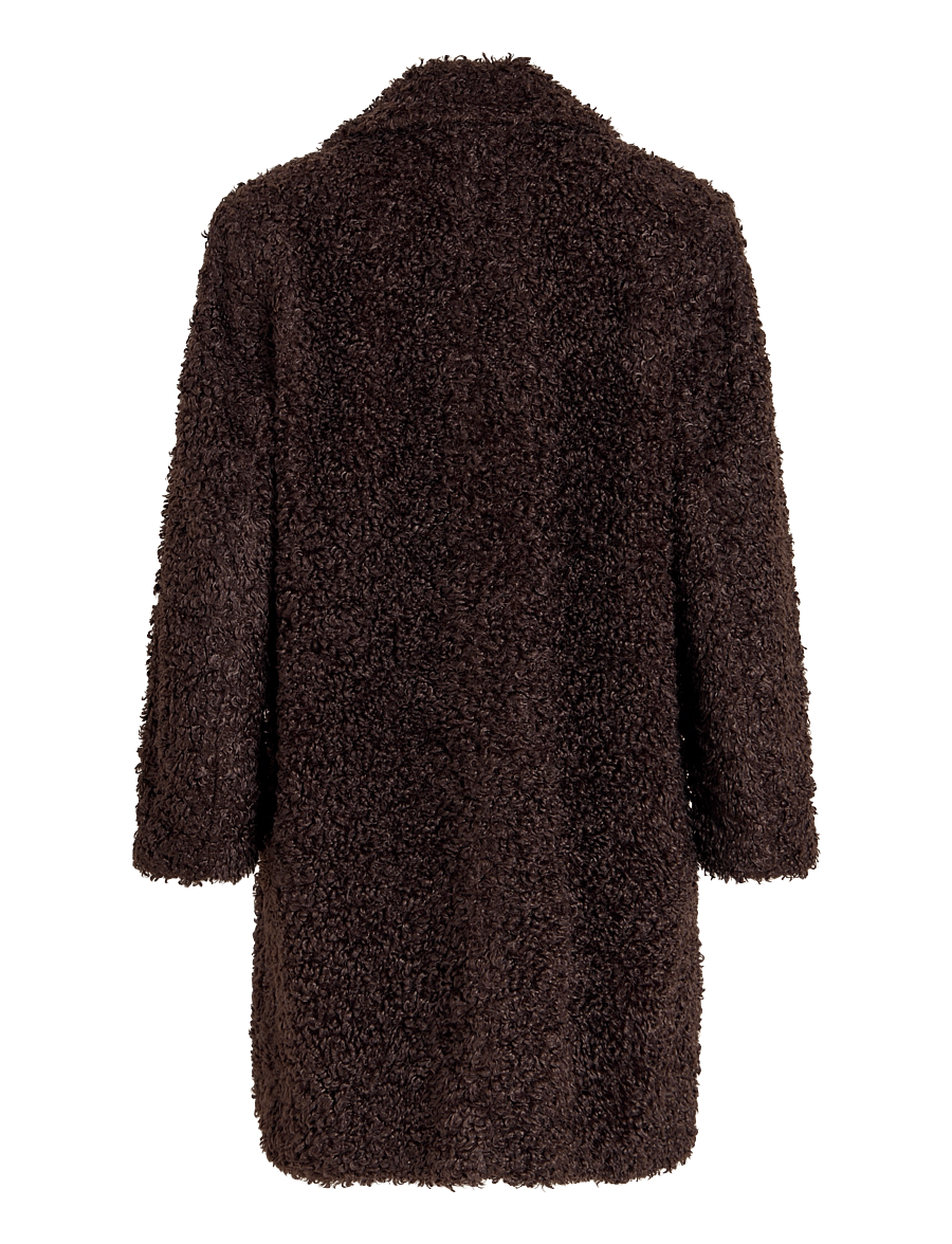 Vila - VIMAJDA L/S TEDDY JACKET /OTW - coffee bean - 1