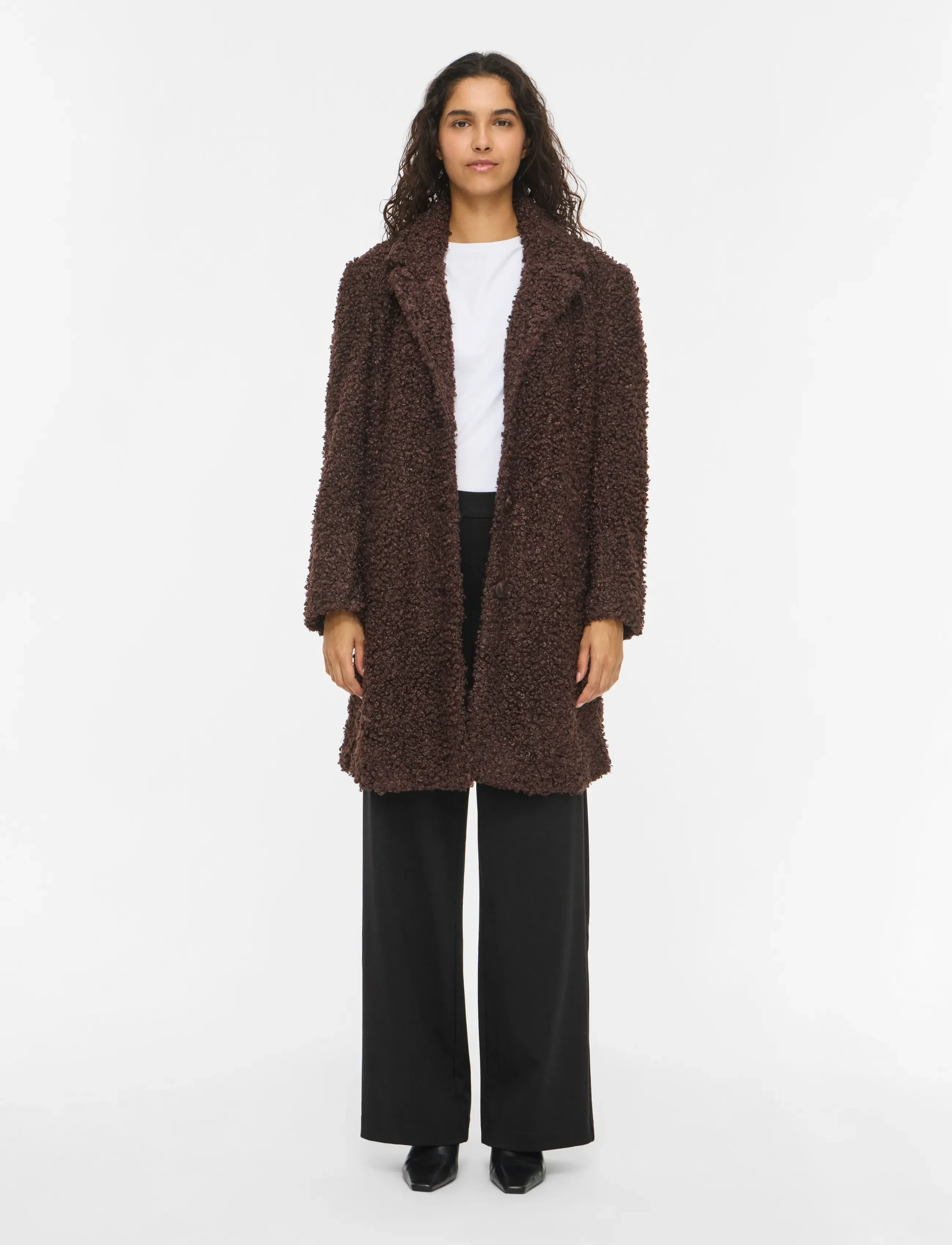 Vila VIMAJDA L/S TEDDY JACKET /OTW - Clothing - COFFEE BEAN / brown