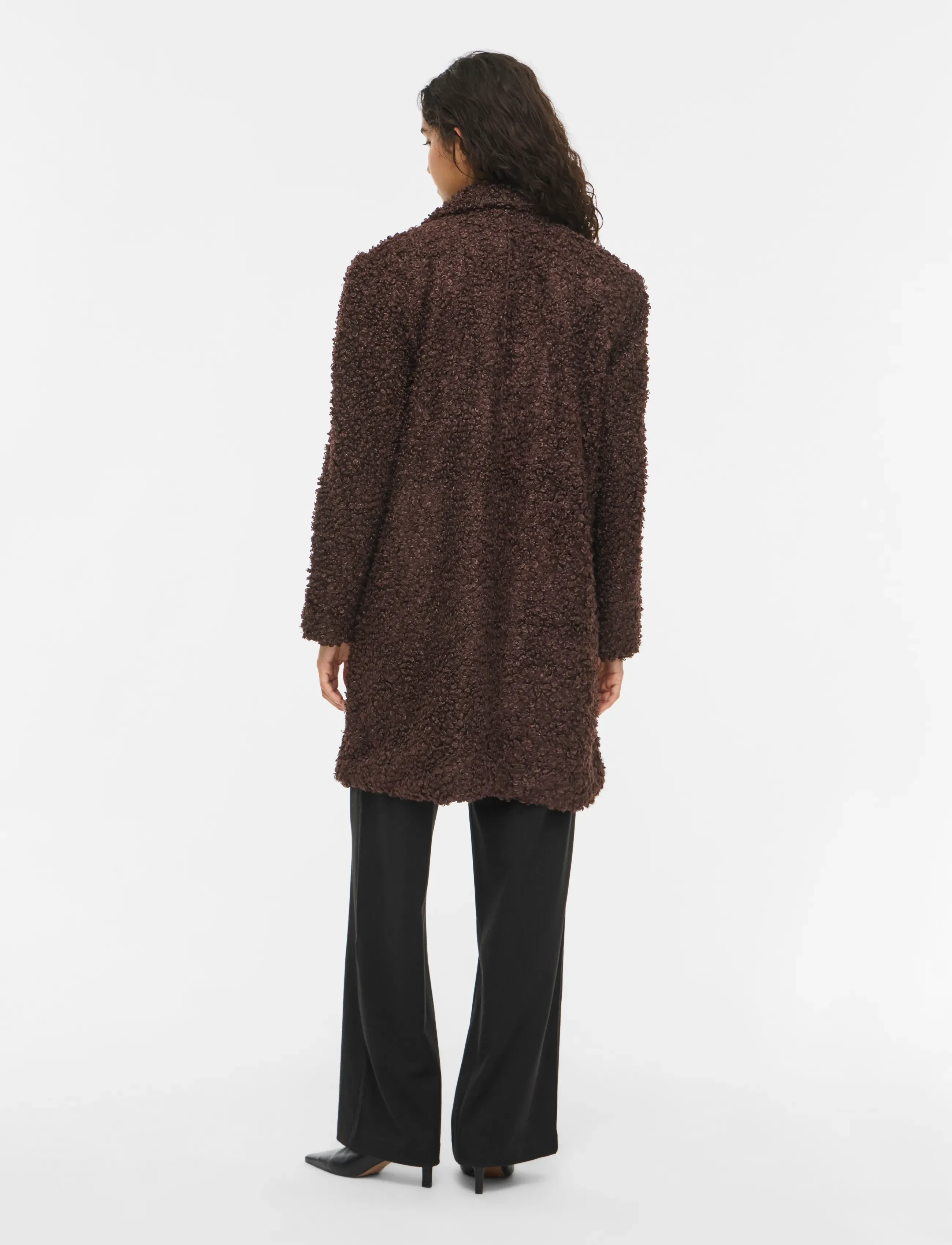 Vila - VIMAJDA L/S TEDDY JACKET /OTW - fuskpäls - coffee bean - 3