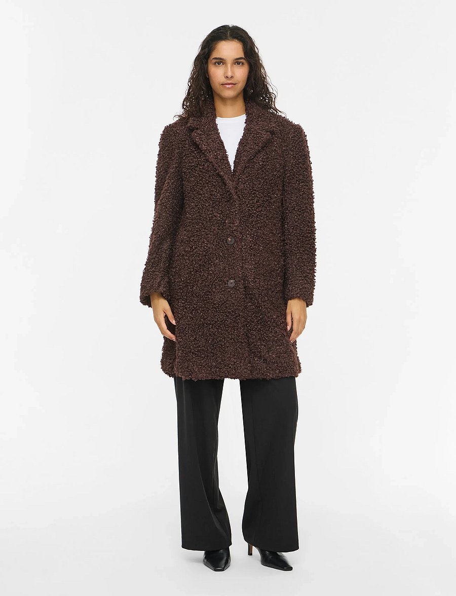 Vila - VIMAJDA L/S TEDDY JACKET /OTW - fuskpäls - coffee bean - 4