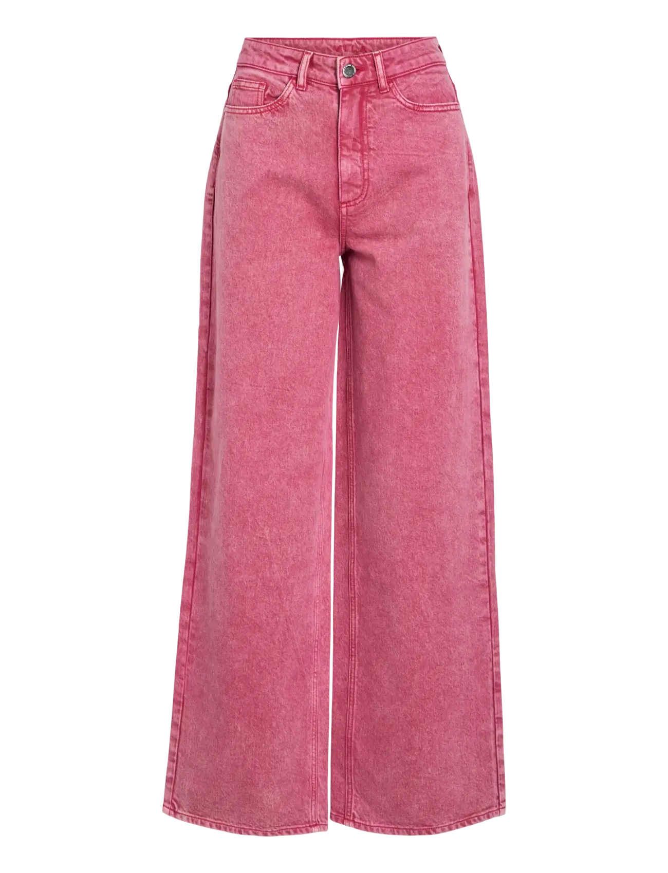 Vila VIFREYA HW WIDE COLOR WASH JNS JAF/LB - Denim - JAZZY / pink/rose