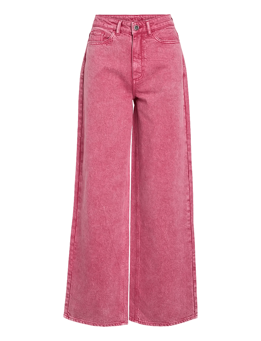 Vila - VIFREYA HW WIDE COLOR WASH JNS JAF/LB - hosen mit weitem bein - jazzy - 1