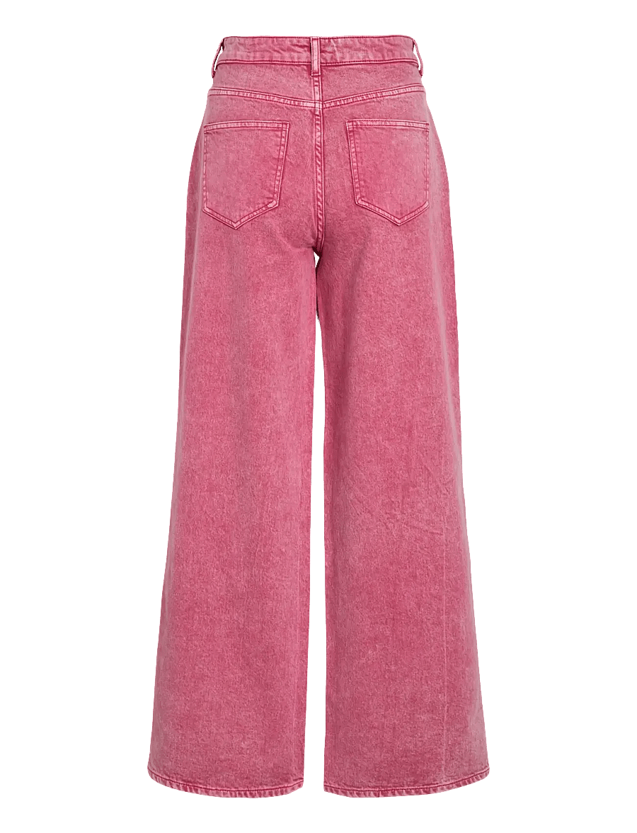 Vila - VIFREYA HW WIDE COLOR WASH JNS JAF/LB - hosen mit weitem bein - jazzy - 2