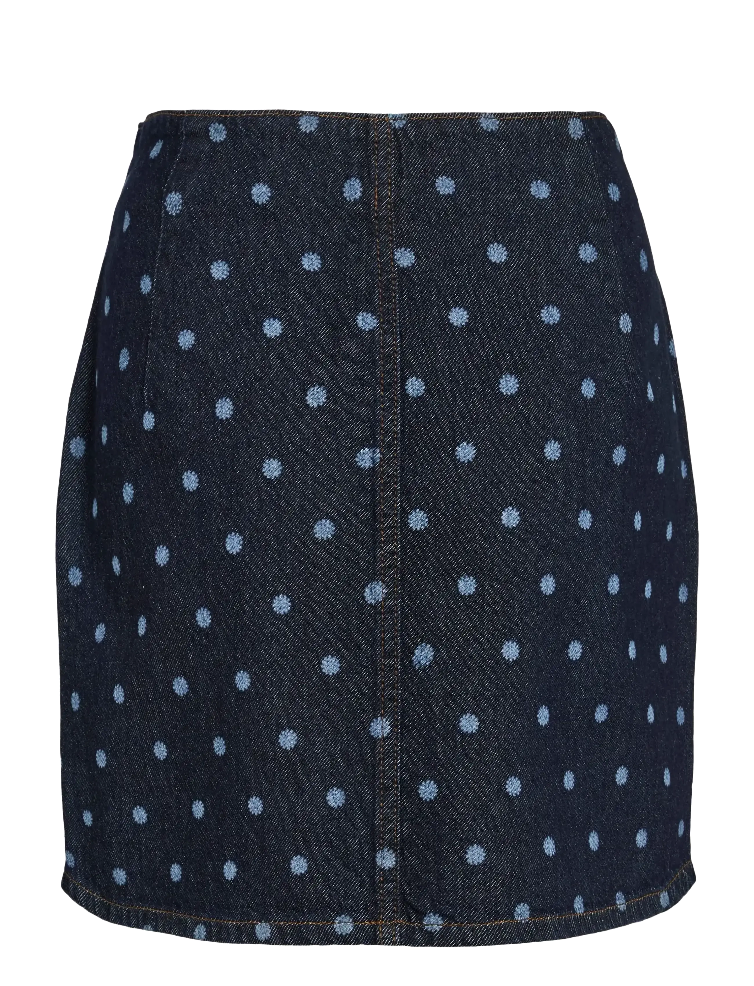 Vila - VIPAL HW DOT SHORT DENIM SKIRT - jeansröcke - dark blue denim - 2