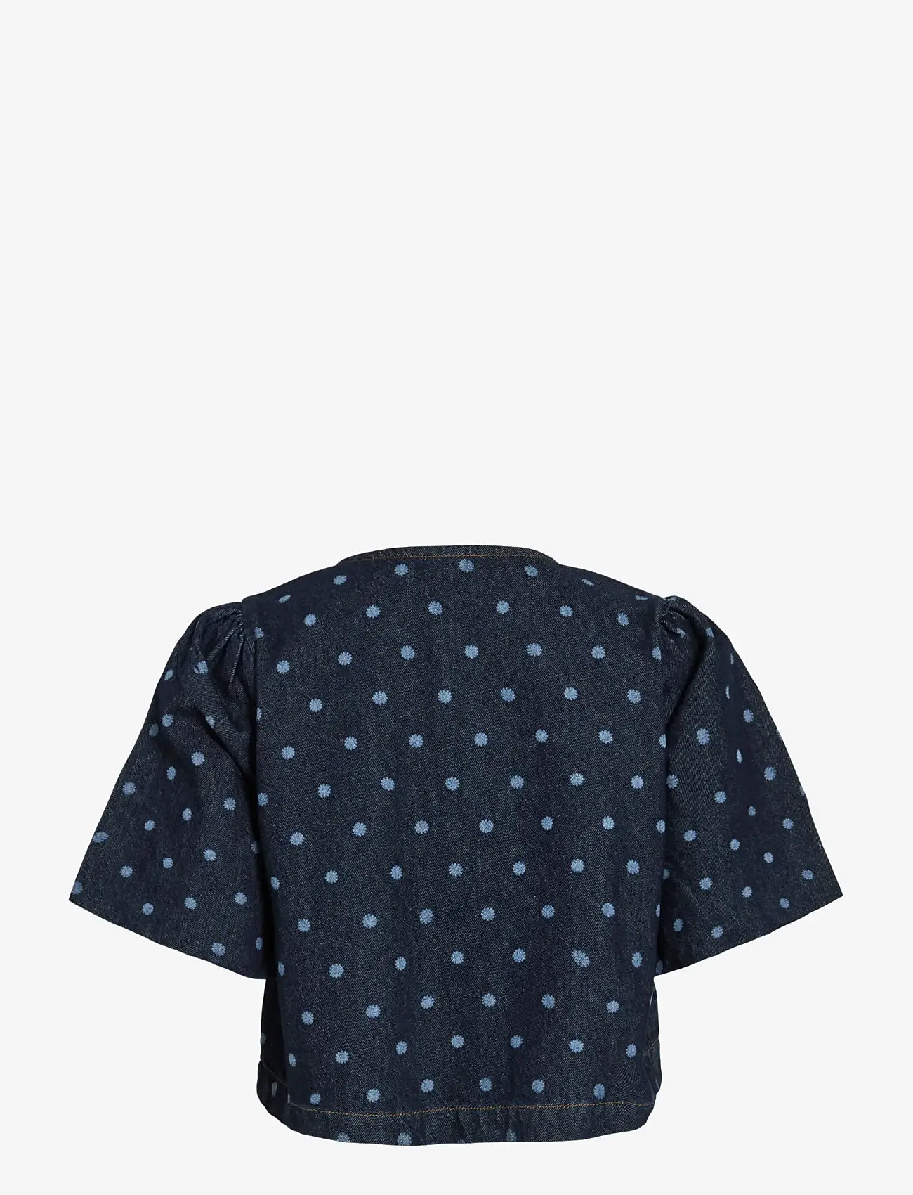 Vila - VIPAL 2/4 DOT DENIM TOP - denimskjorter - dark blue denim - 2
