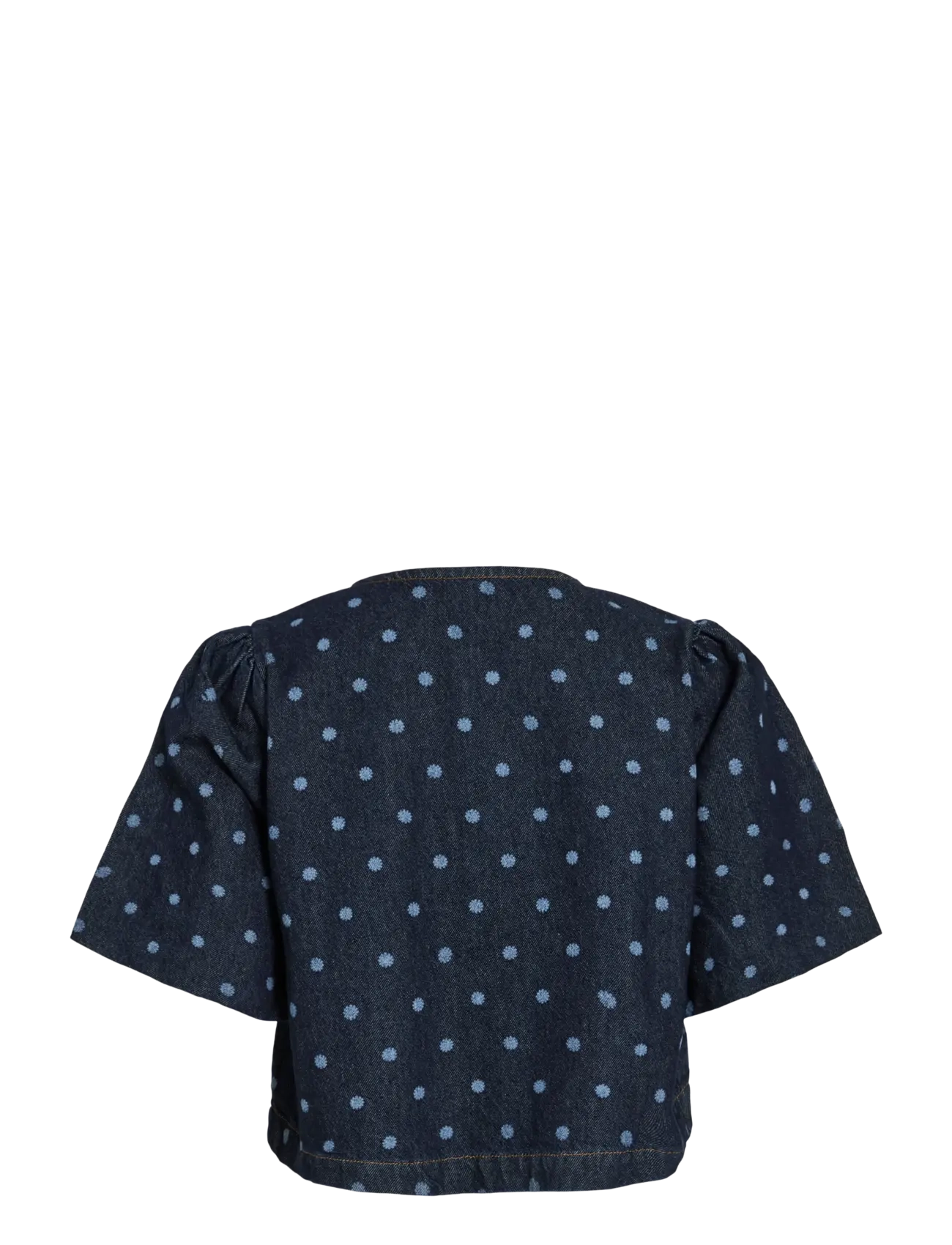 Vila - VIPAL 2/4 DOT DENIM TOP - denim shirts - dark blue denim - 2