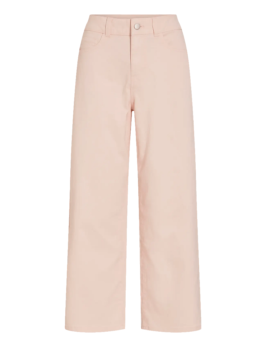 Vila - VIEMMA HW 7/8 WIDE JEANS NUS - brede jeans - cherry blossom - 1