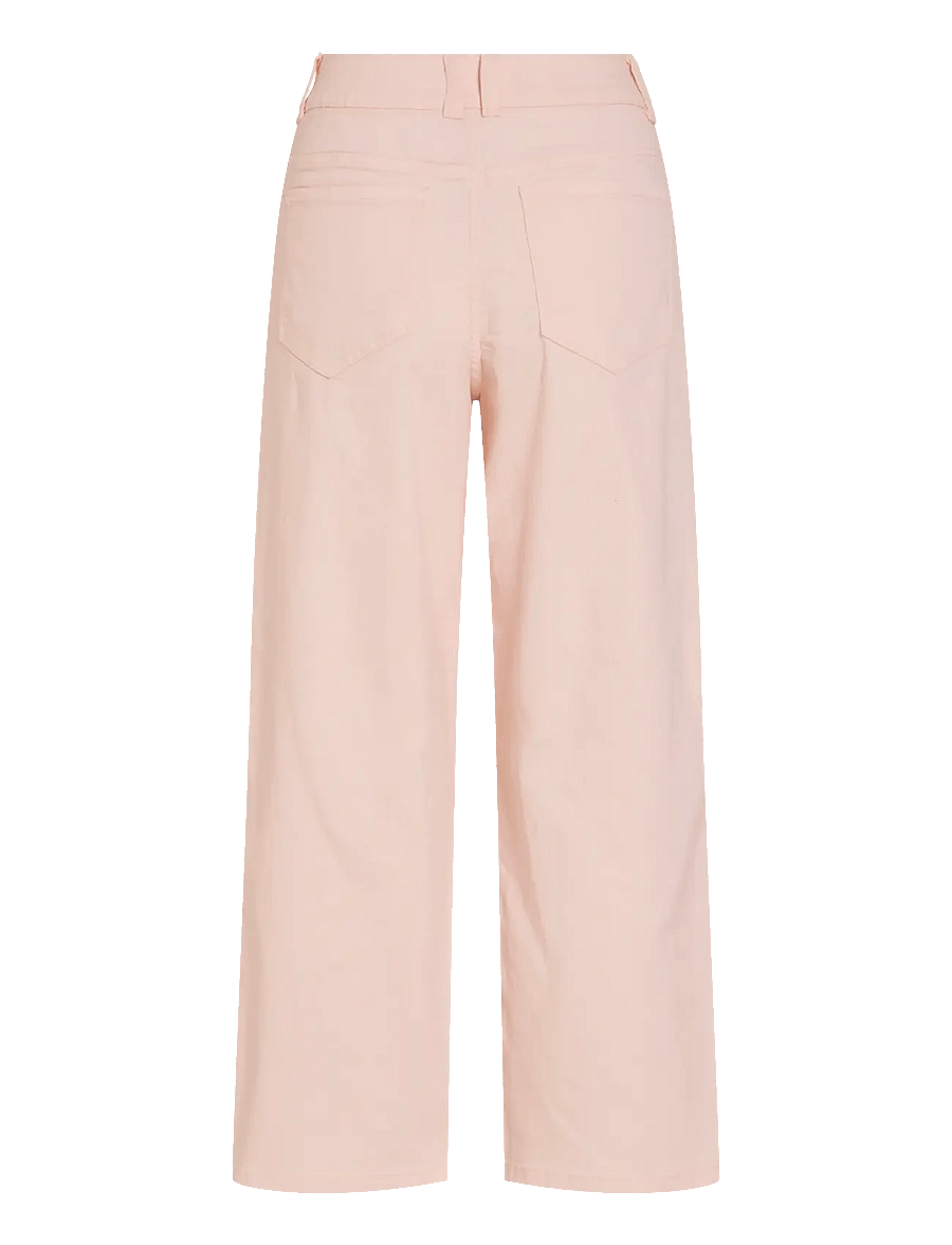 Vila - VIEMMA HW 7/8 WIDE JEANS NUS - brede jeans - cherry blossom - 2