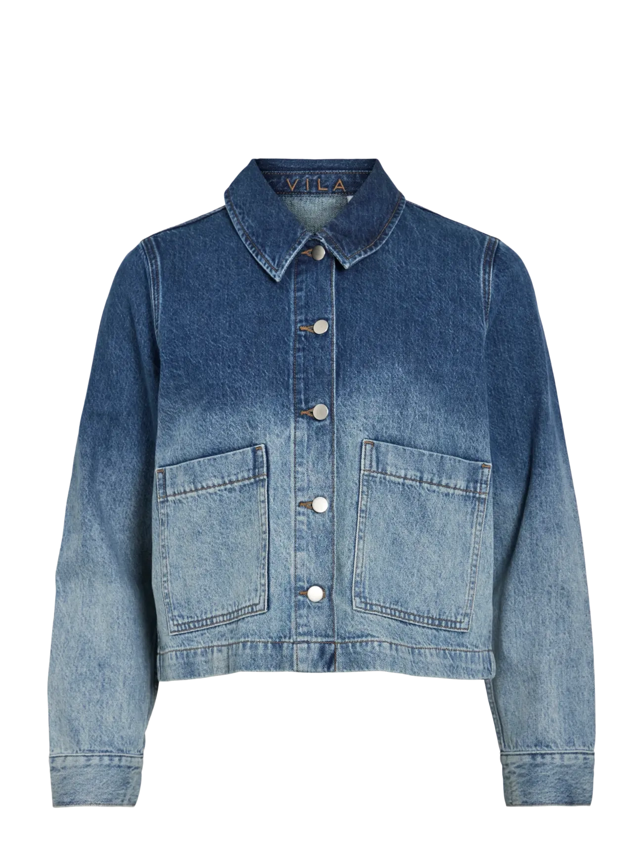 Vila VICREEK L/S FADED DENIM JACKET/BFS - Jacken - MEDIUM BLUE DENIM / blue
