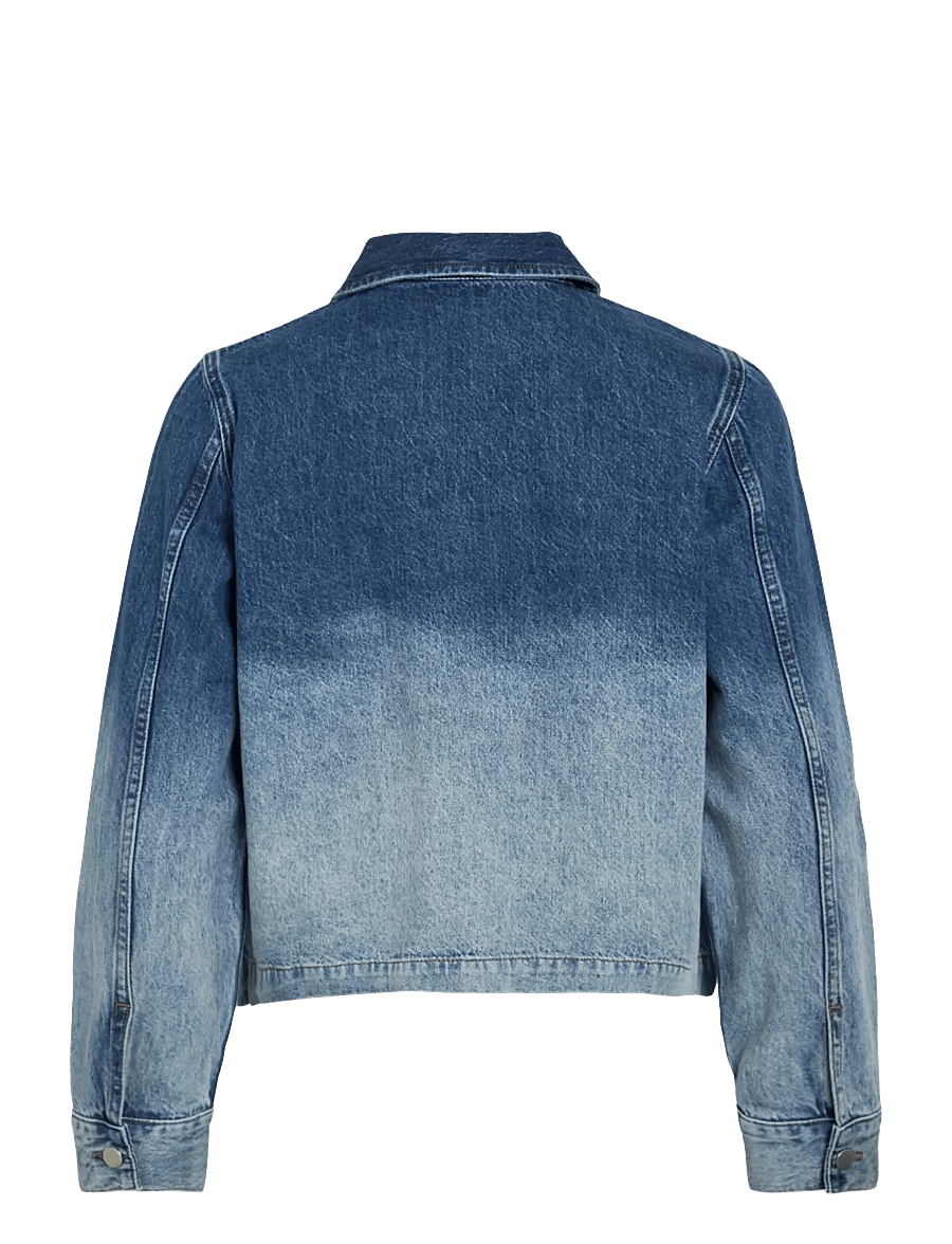 Vila - VICREEK L/S FADED DENIM JACKET/BFS - frühlingsjacken - medium blue denim - 2
