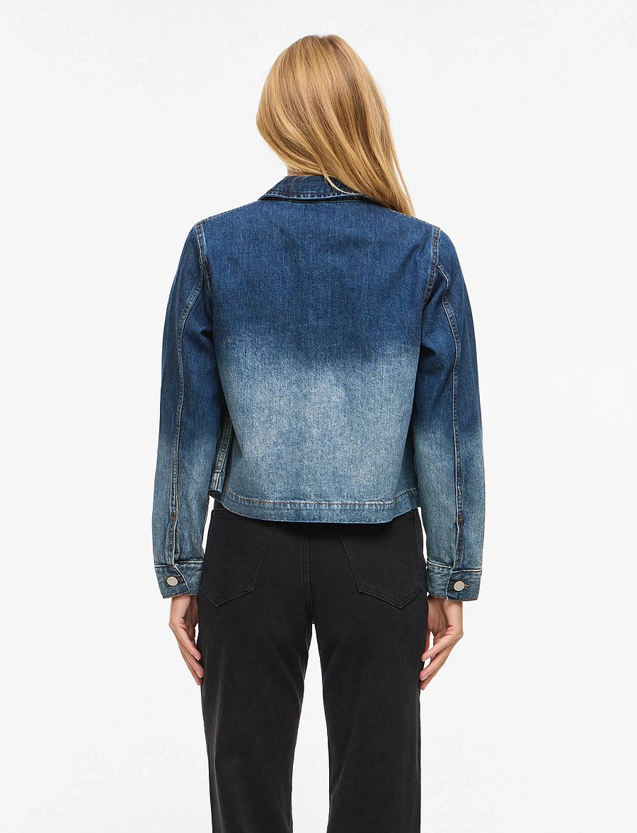 Vila - VICREEK L/S FADED DENIM JACKET/BFS - frühlingsjacken - medium blue denim - 3