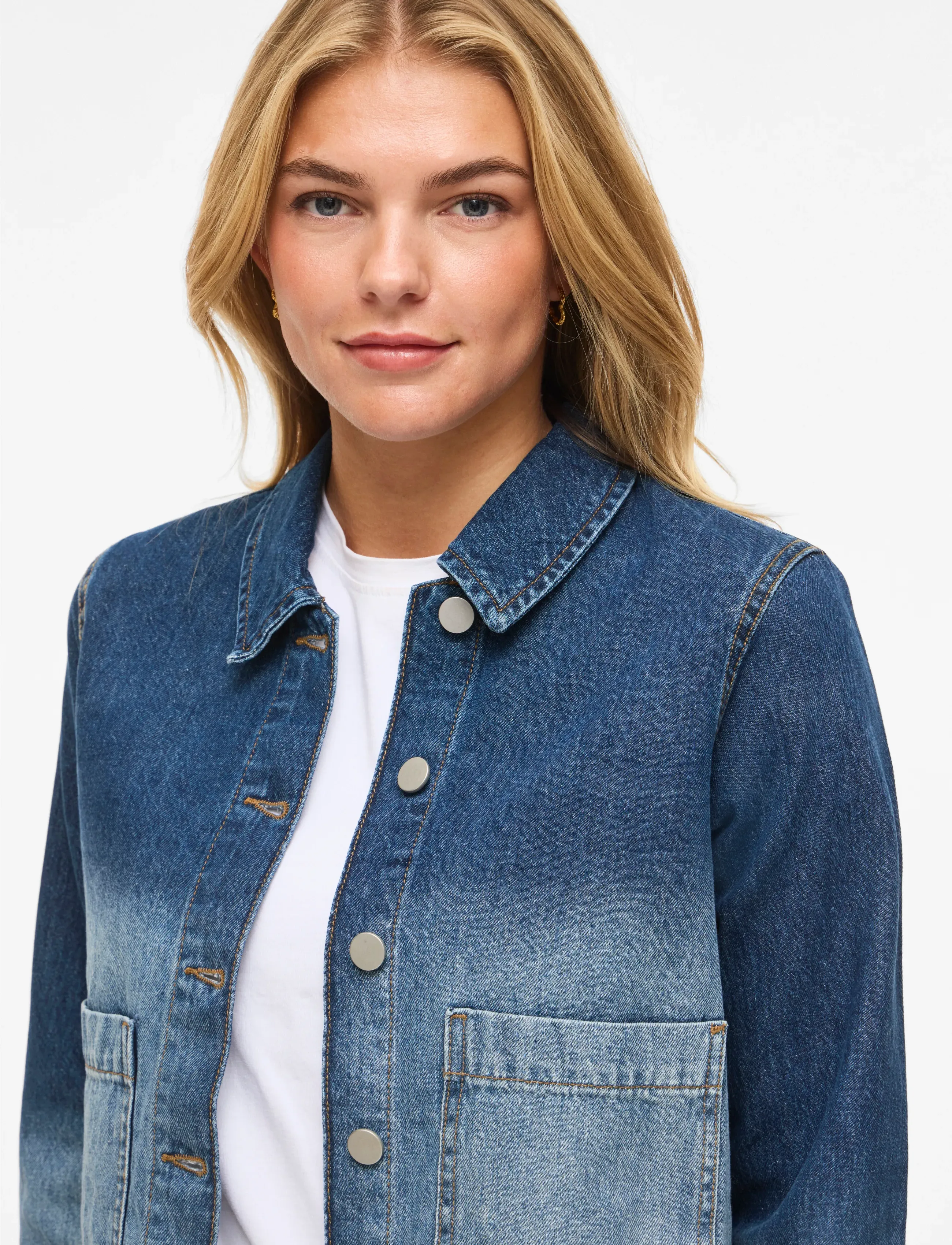Vila - VICREEK L/S FADED DENIM JACKET/BFS - frühlingsjacken - medium blue denim - 5