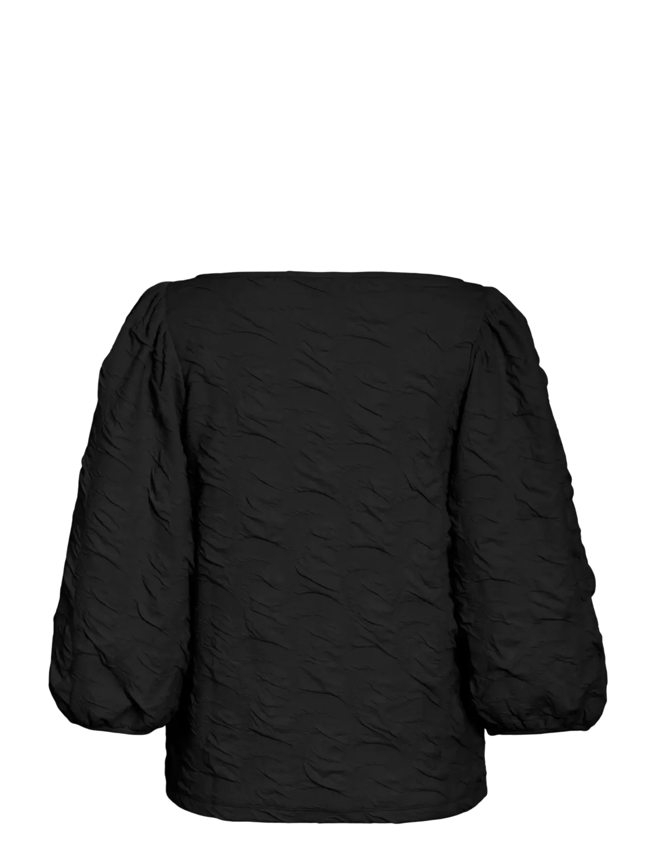 Vila - VIDEVERA BOATNECK 3/4 JACQUARD TOP/R/1 - langærmede bluser - black beauty - 2