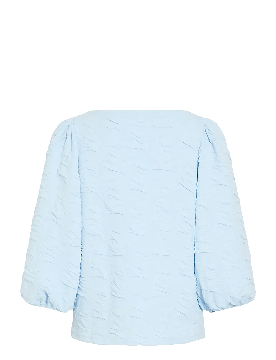 Vila - VIDEVERA BOATNECK 3/4 JACQUARD TOP/R/1 - langærmede bluser - nantucket breeze - 2