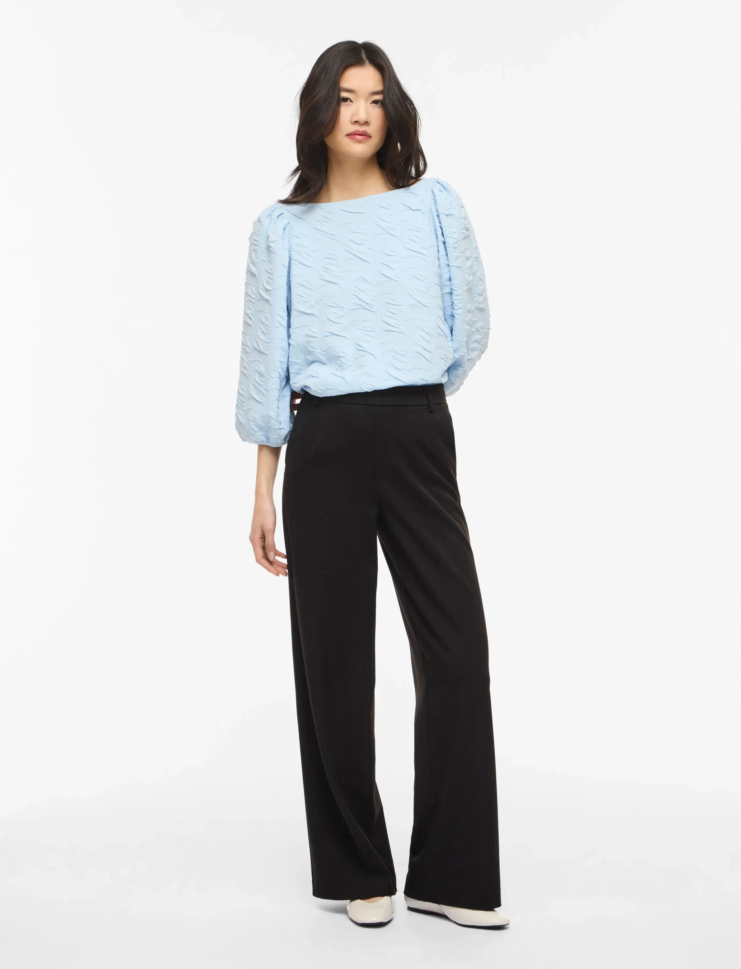 Videvera Boatneck 3/4 Jacquard Top/R/1 3