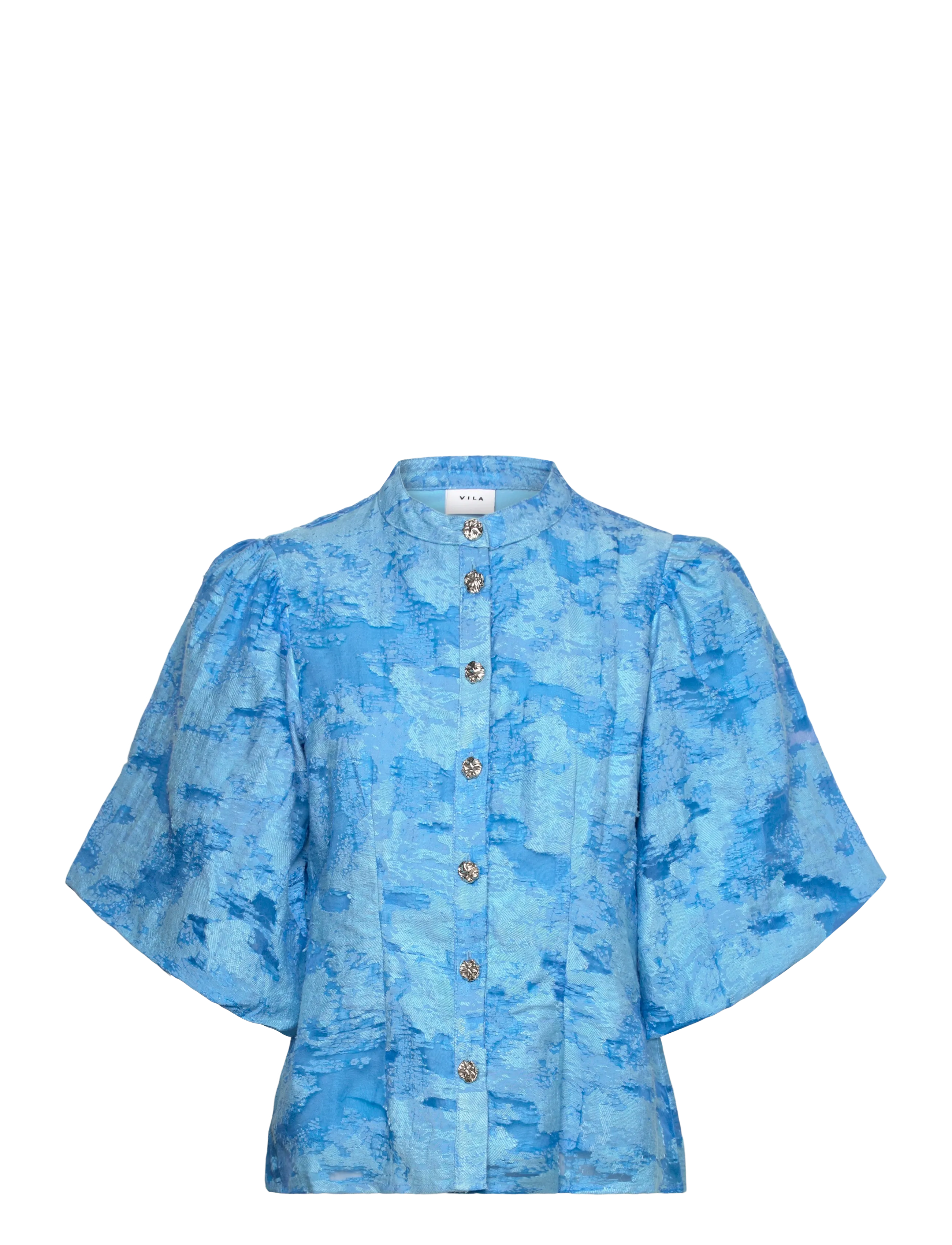 Vila Viagga 2/4 Top, 42, Blue, Bluser > Kortærmede, Dame