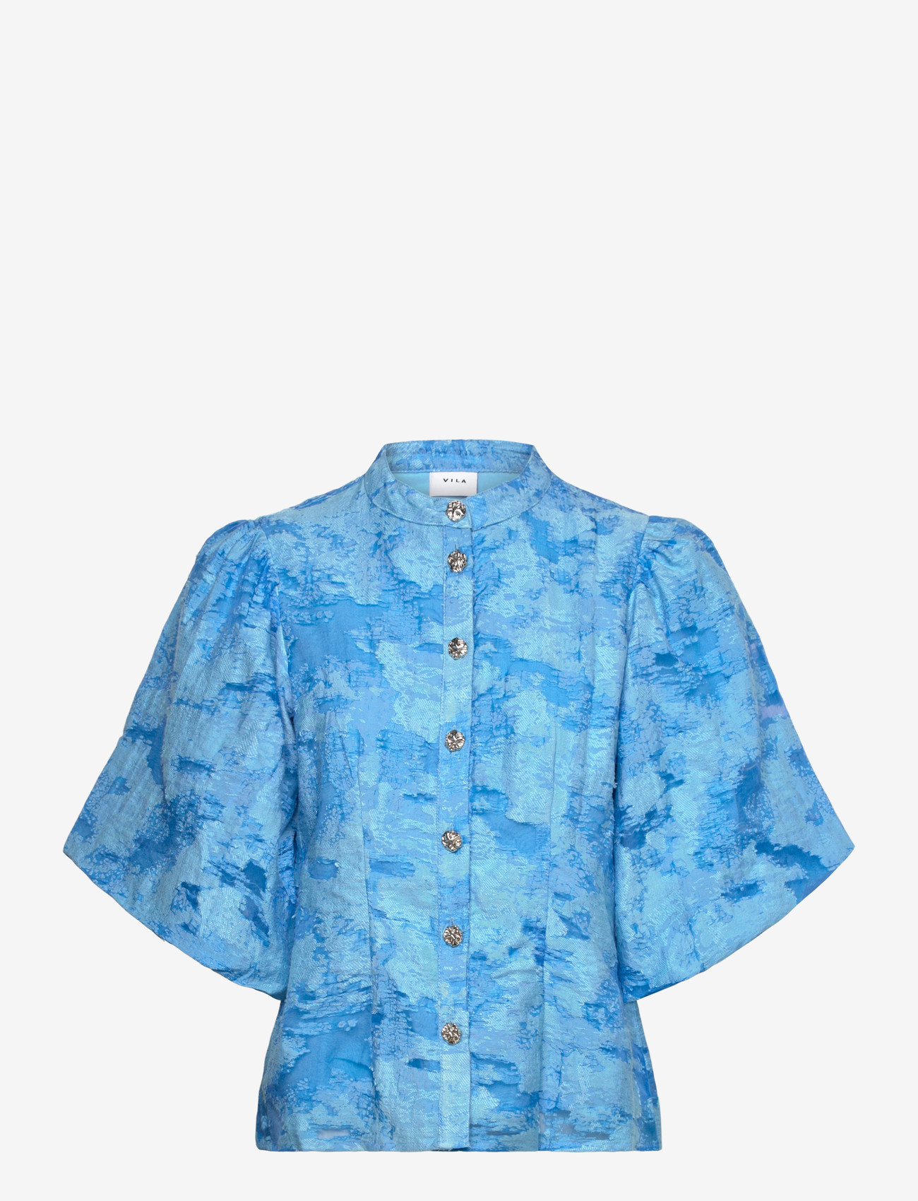 Vila - VIAGGA 2/4 TOP - kurzämlige blusen - bonnie blue - 0