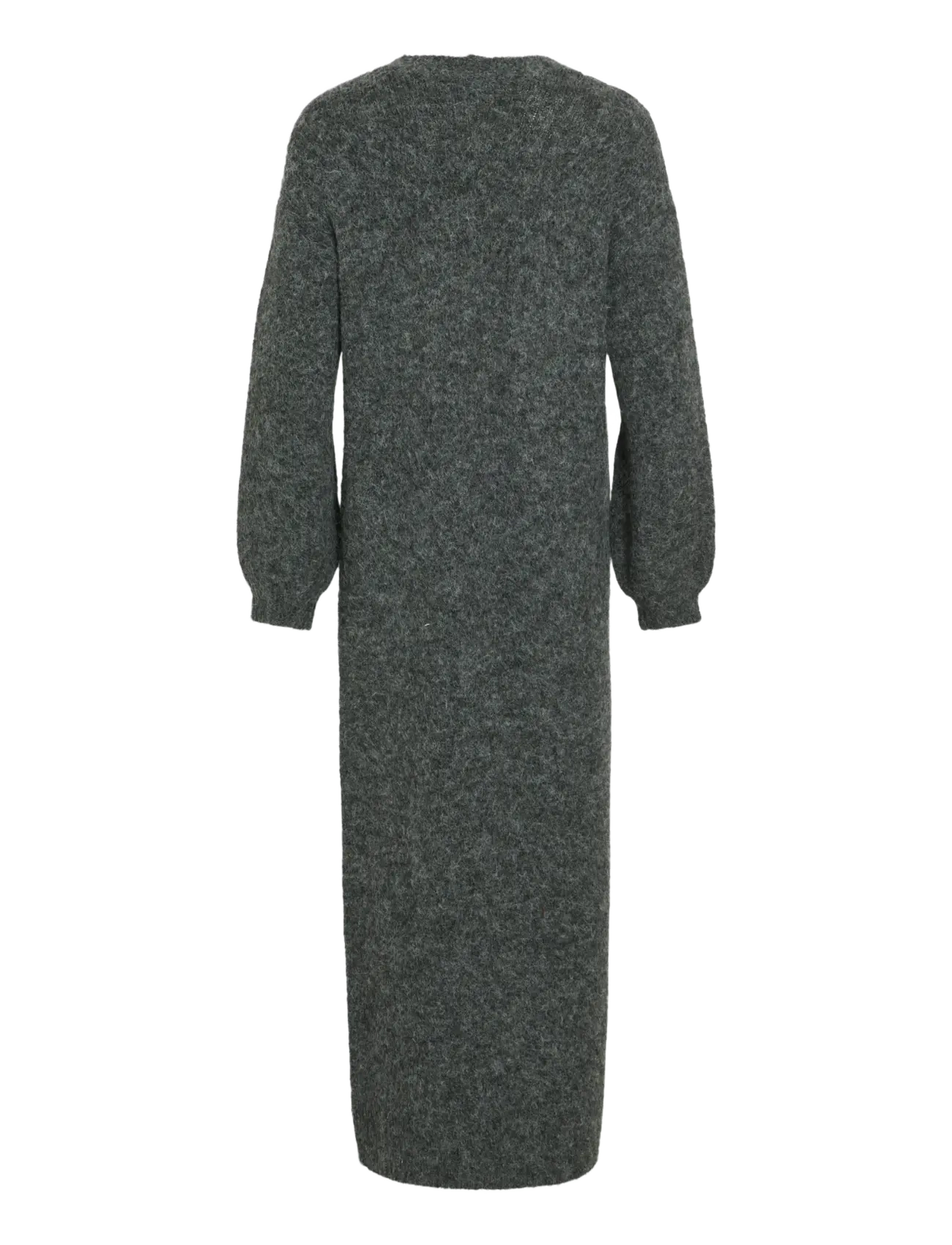 Vila - VINYNNI OPEN L/S LONG KNIT CARDIGAN/LN - cardigans - dark grey melange - 1